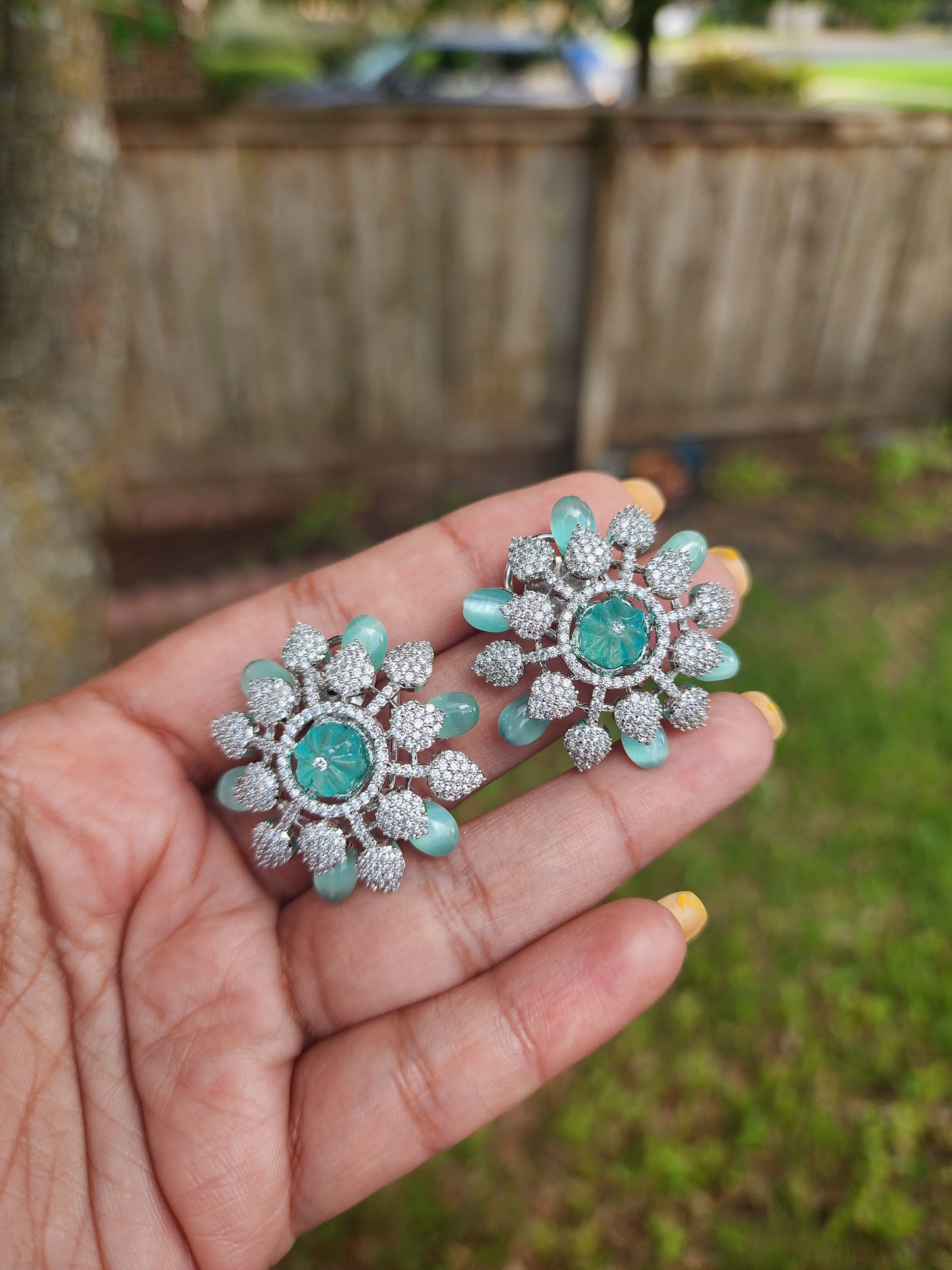 Charlette cz stud earrings