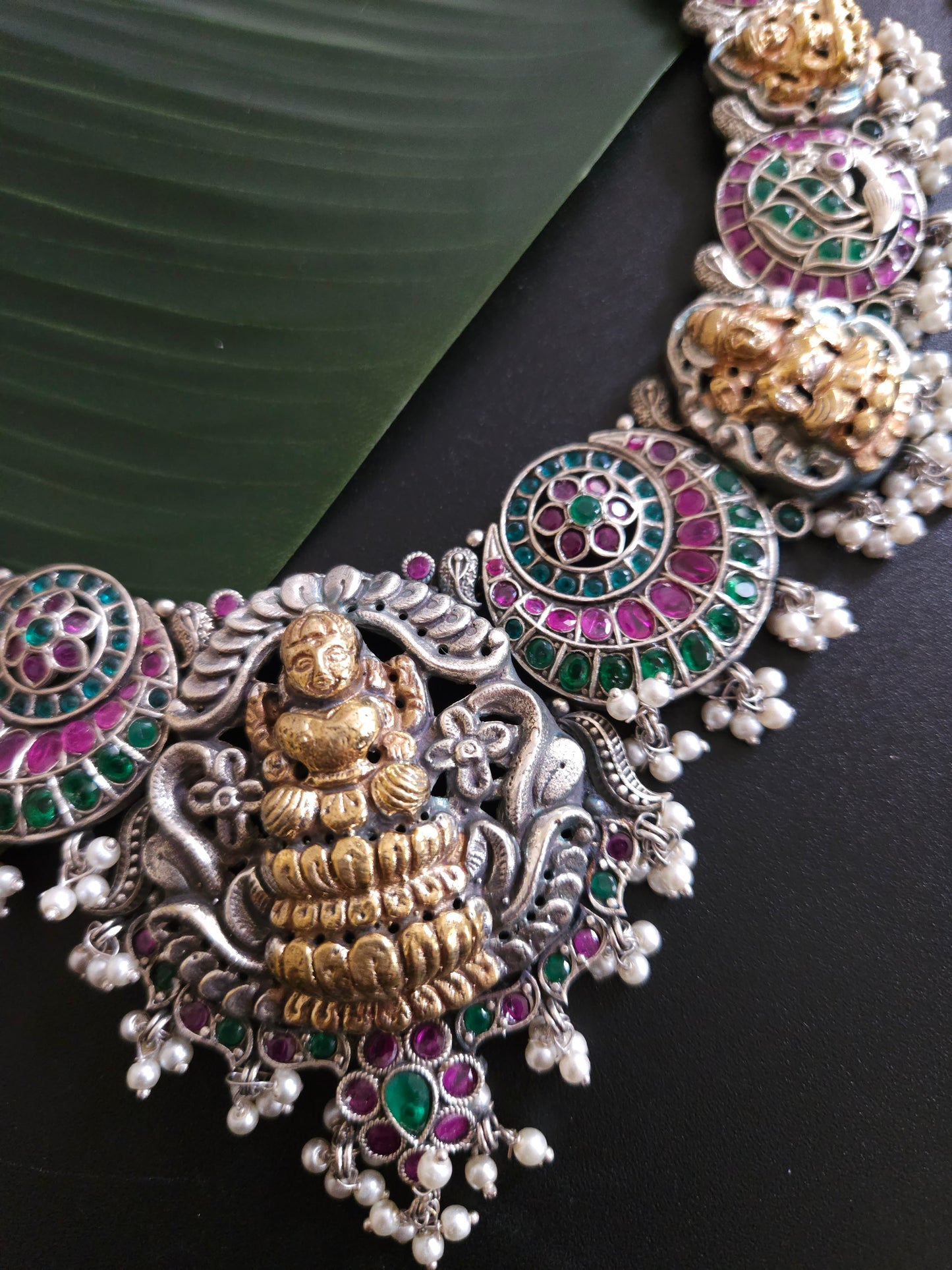 Alicia dualtone necklace set