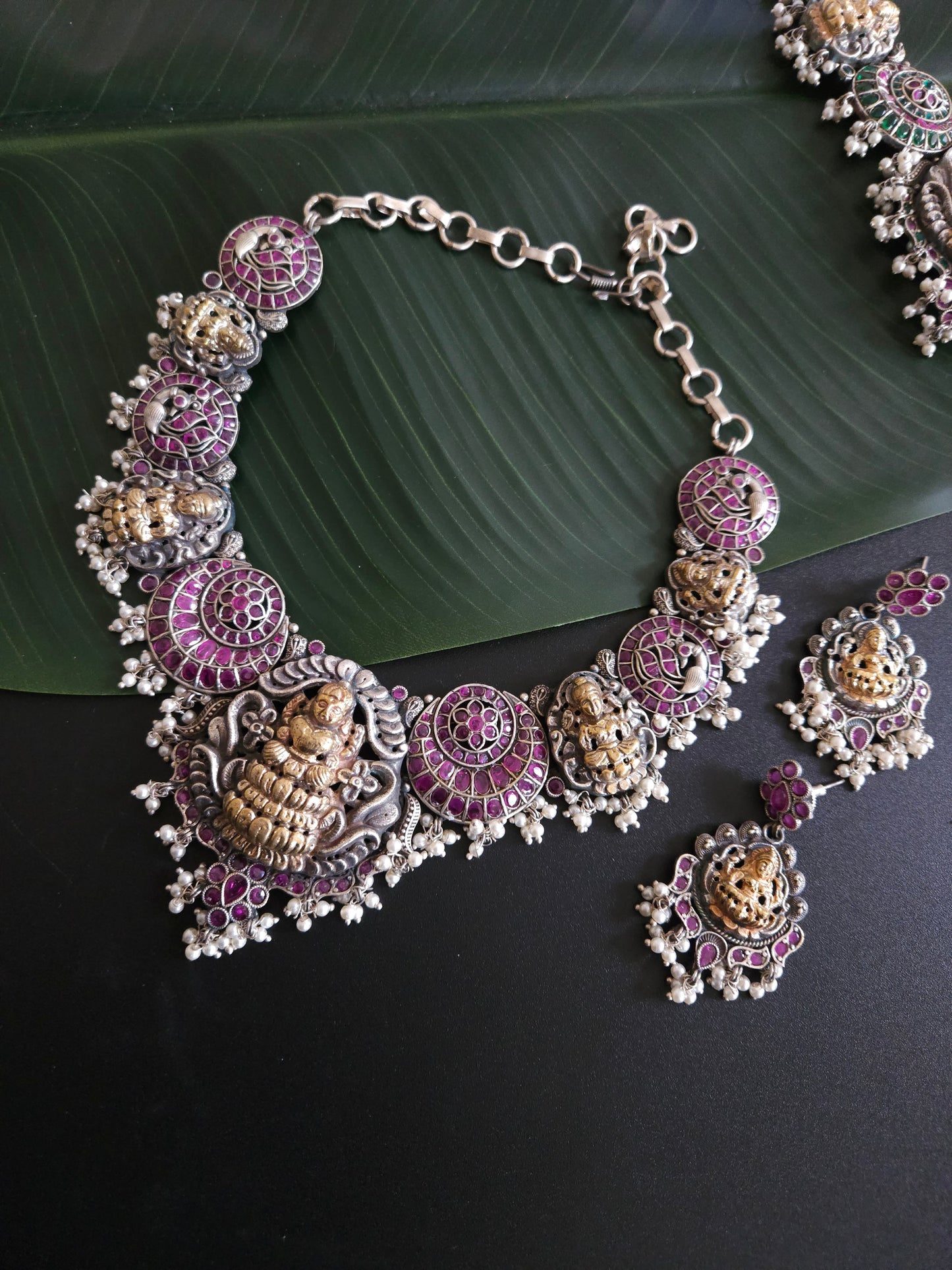 Alicia dualtone necklace set