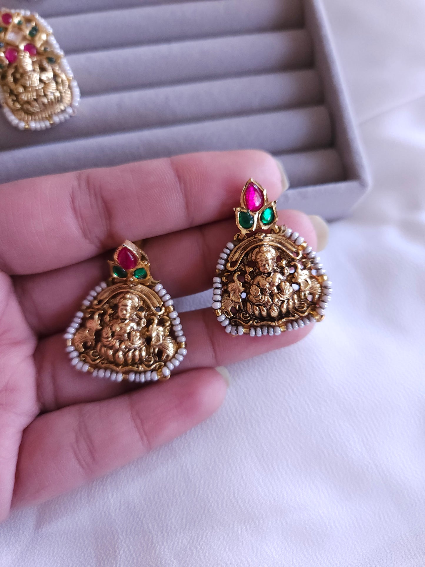 Nakshi goldplated stud earrings