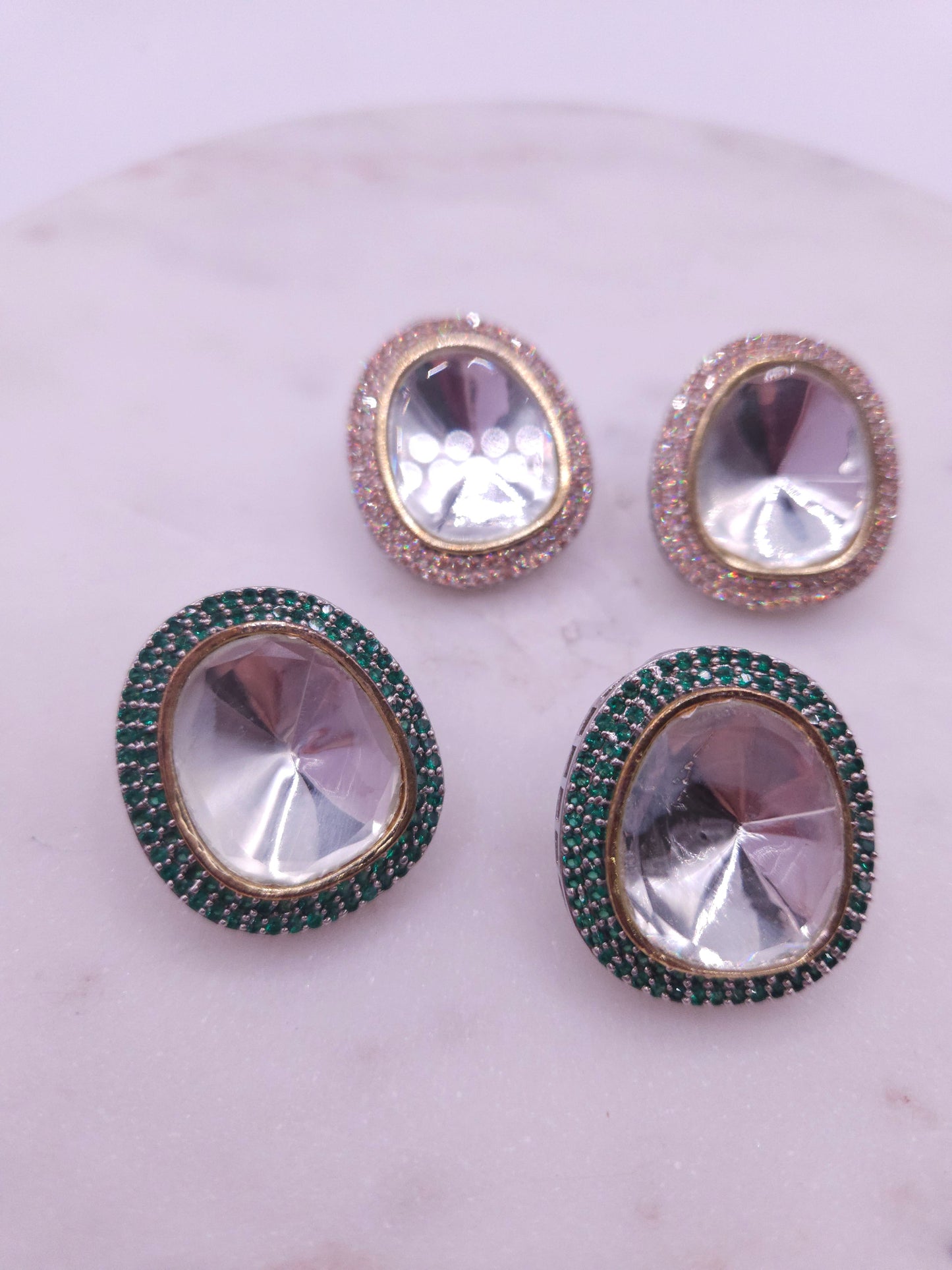 Aksha polki kundan earrings