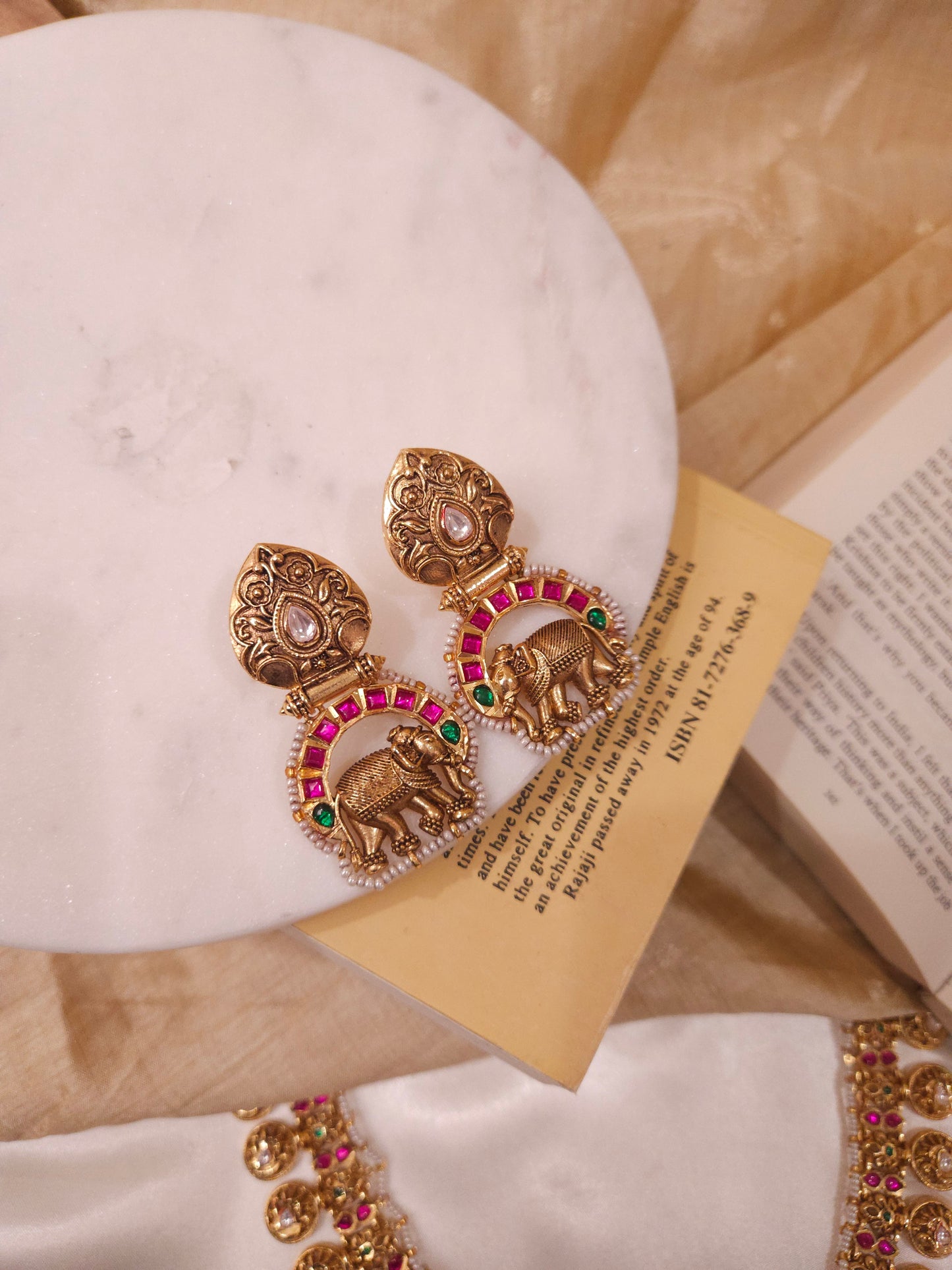 Nakshi goldplated stud earrings