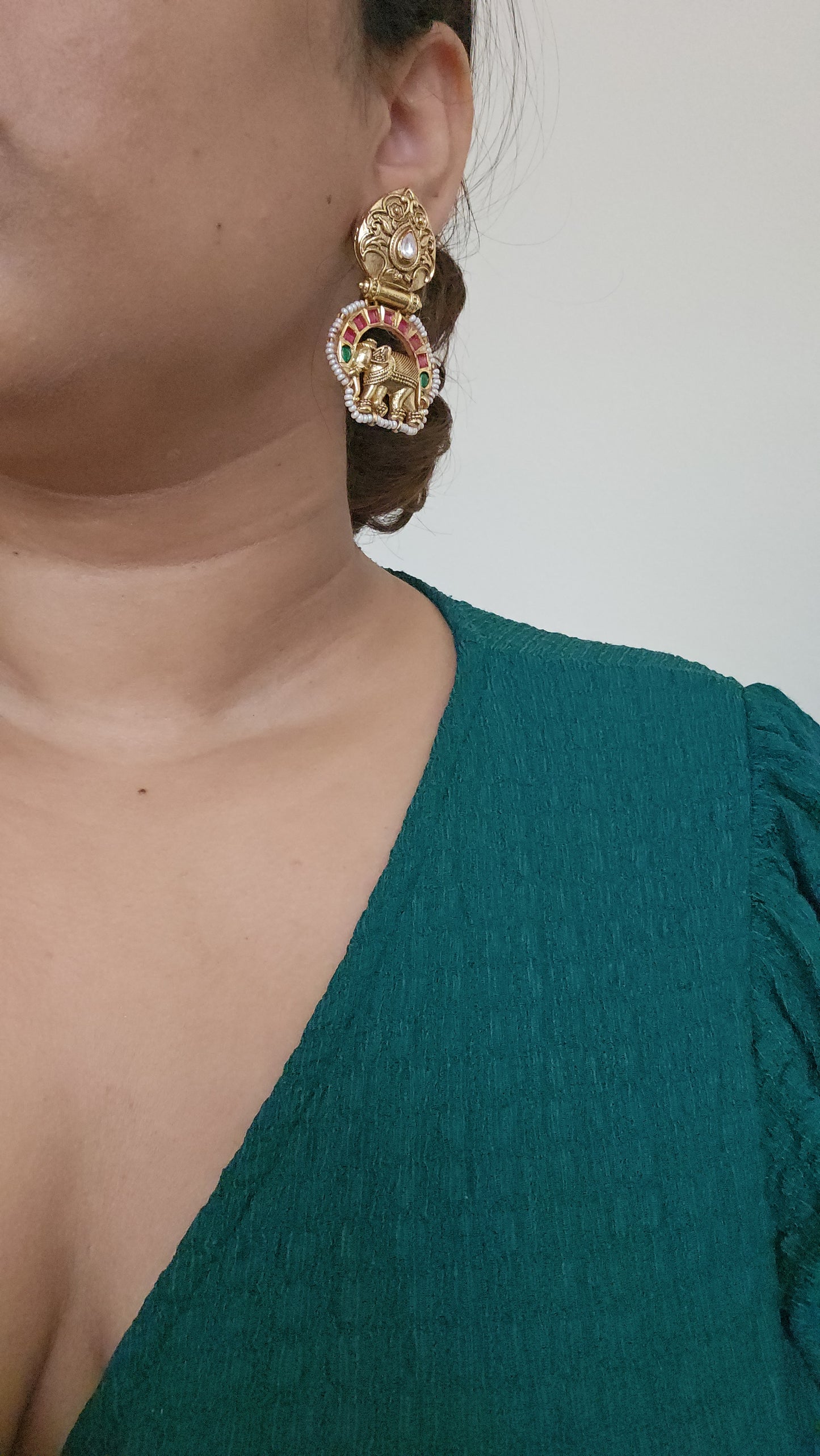 Nakshi goldplated stud earrings