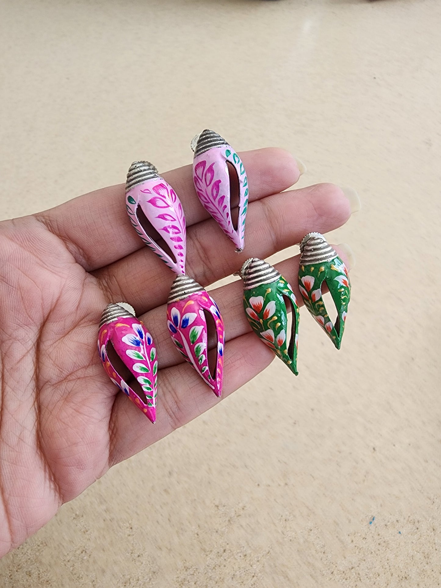 Kinnara Handpainted earrings