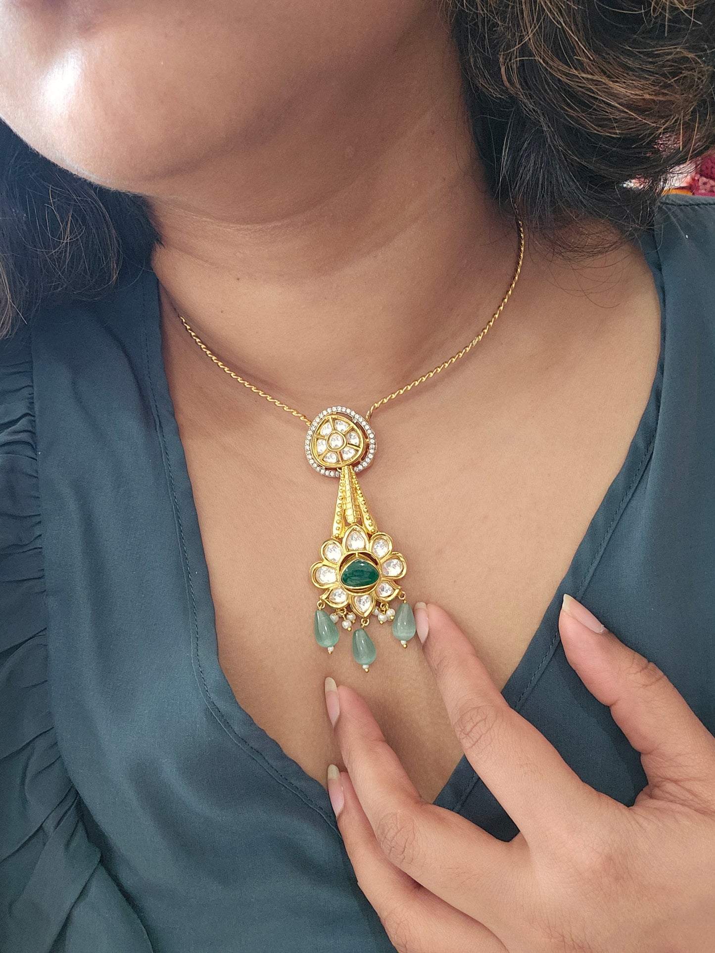 Ridhi polki kundan necklace set