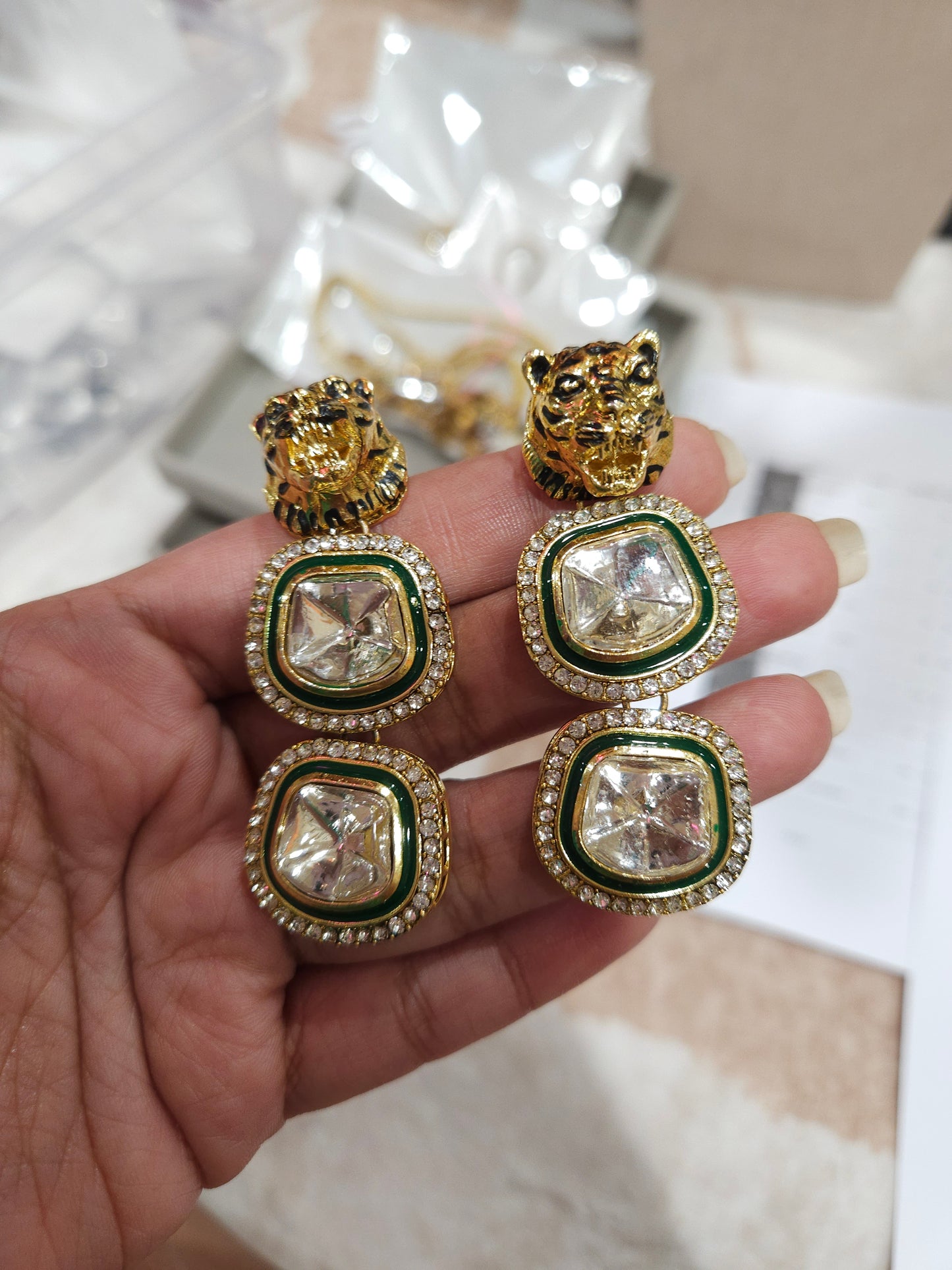 Hasika sabyasachi inspired contemporary earrings