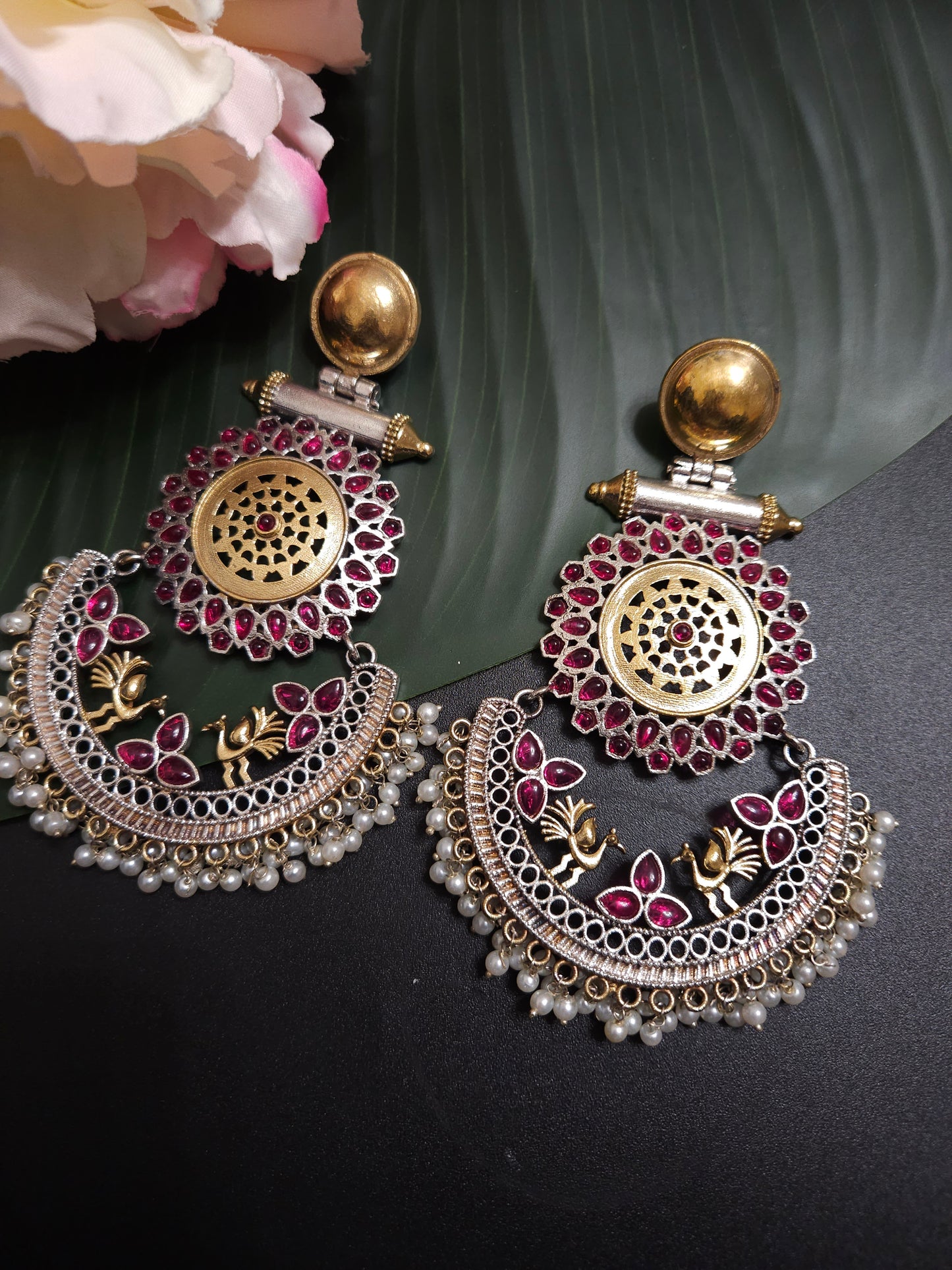 Anshu fusion dualtone earrings
