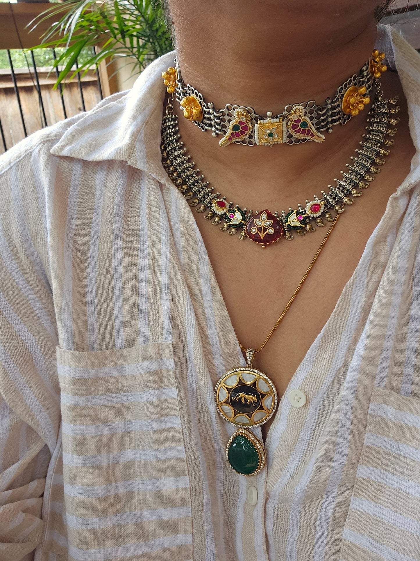 Hasika contemporary necklace set