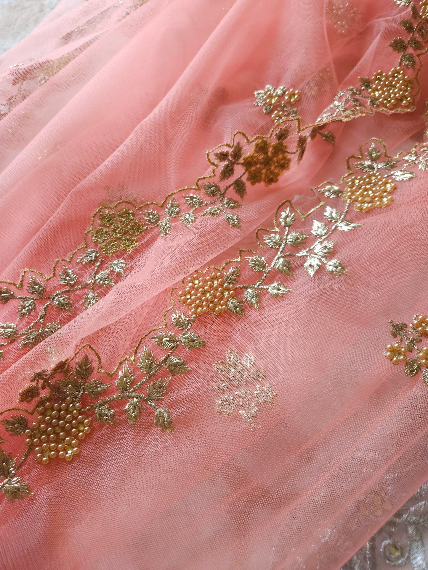 Georgette cutwork dupatta