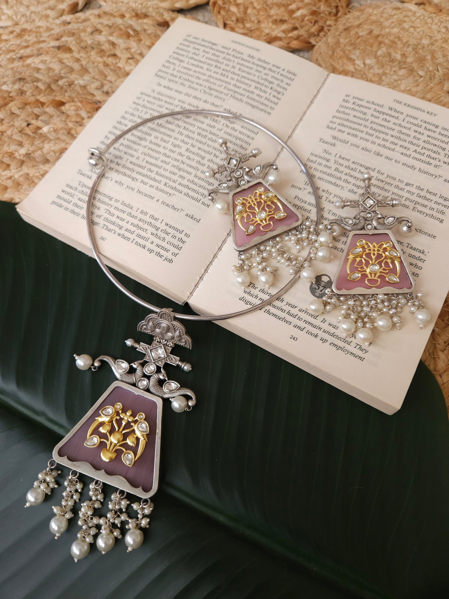 Alicia fusion dualtone hasli necklace set