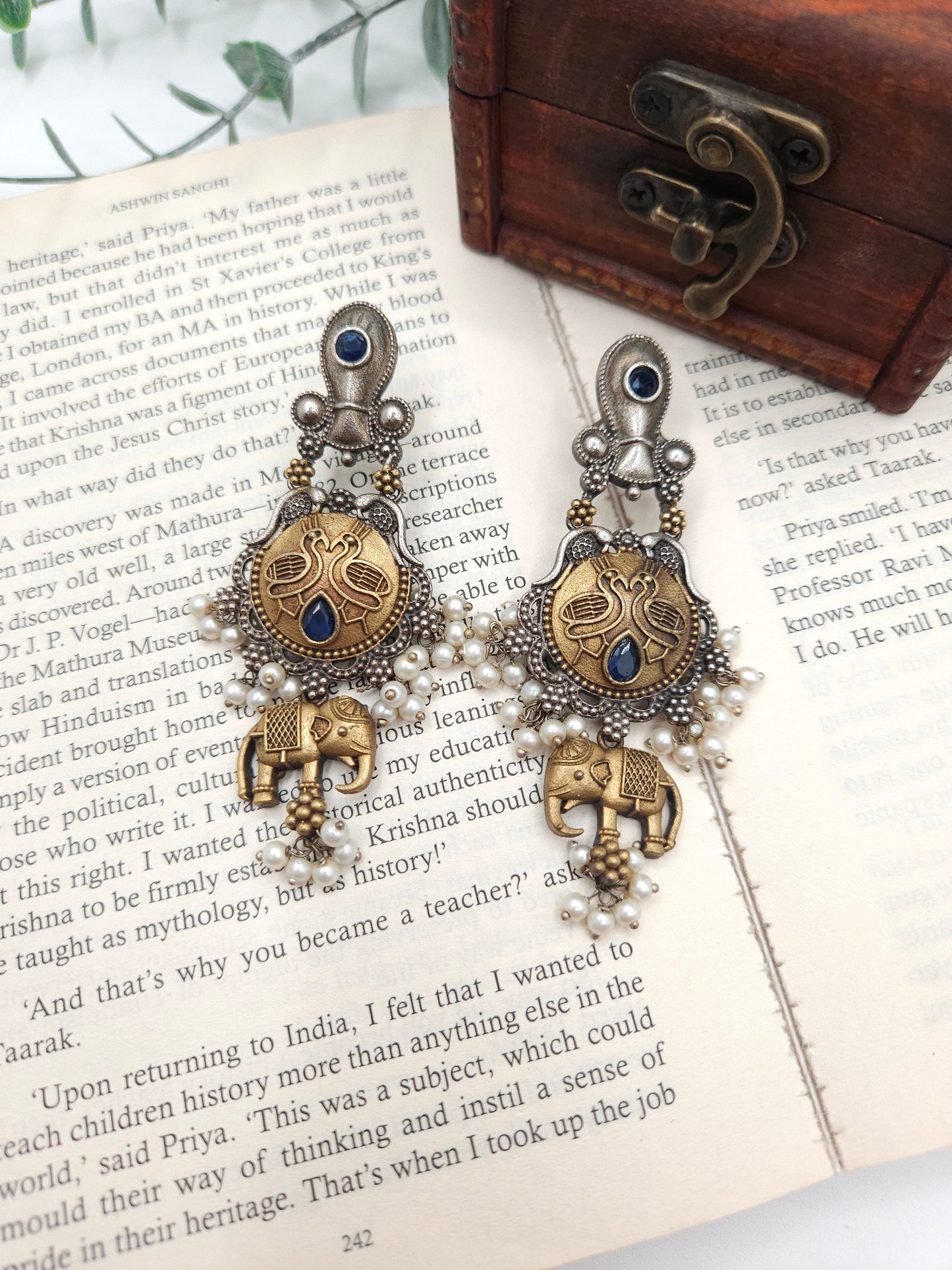 Elephant dualtone earrings