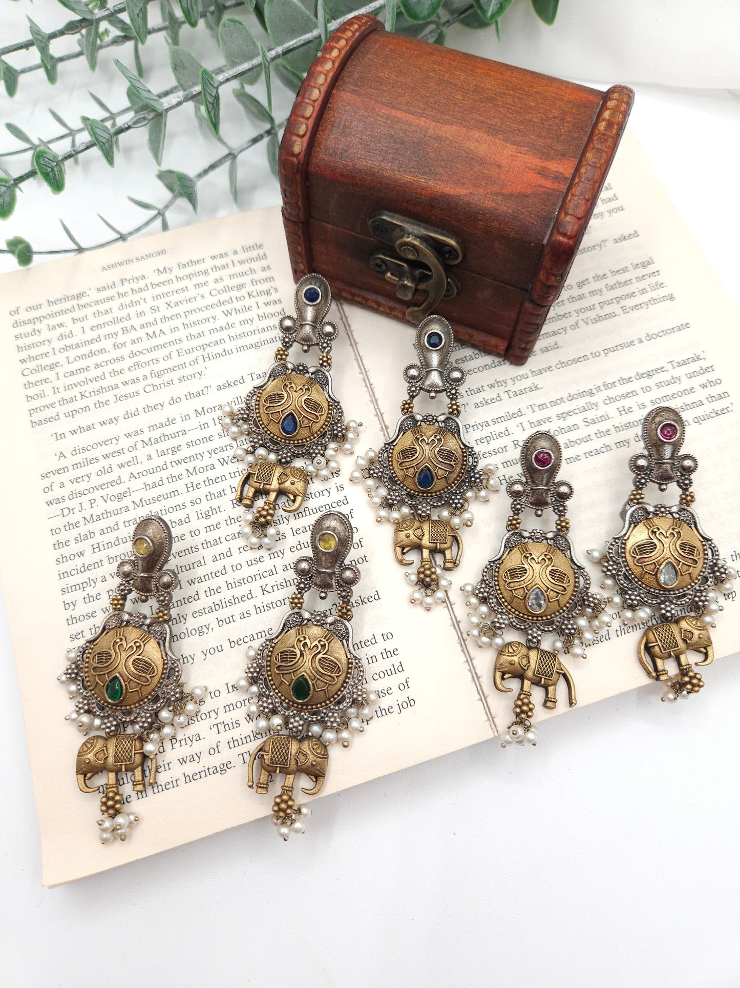 Elephant dualtone earrings