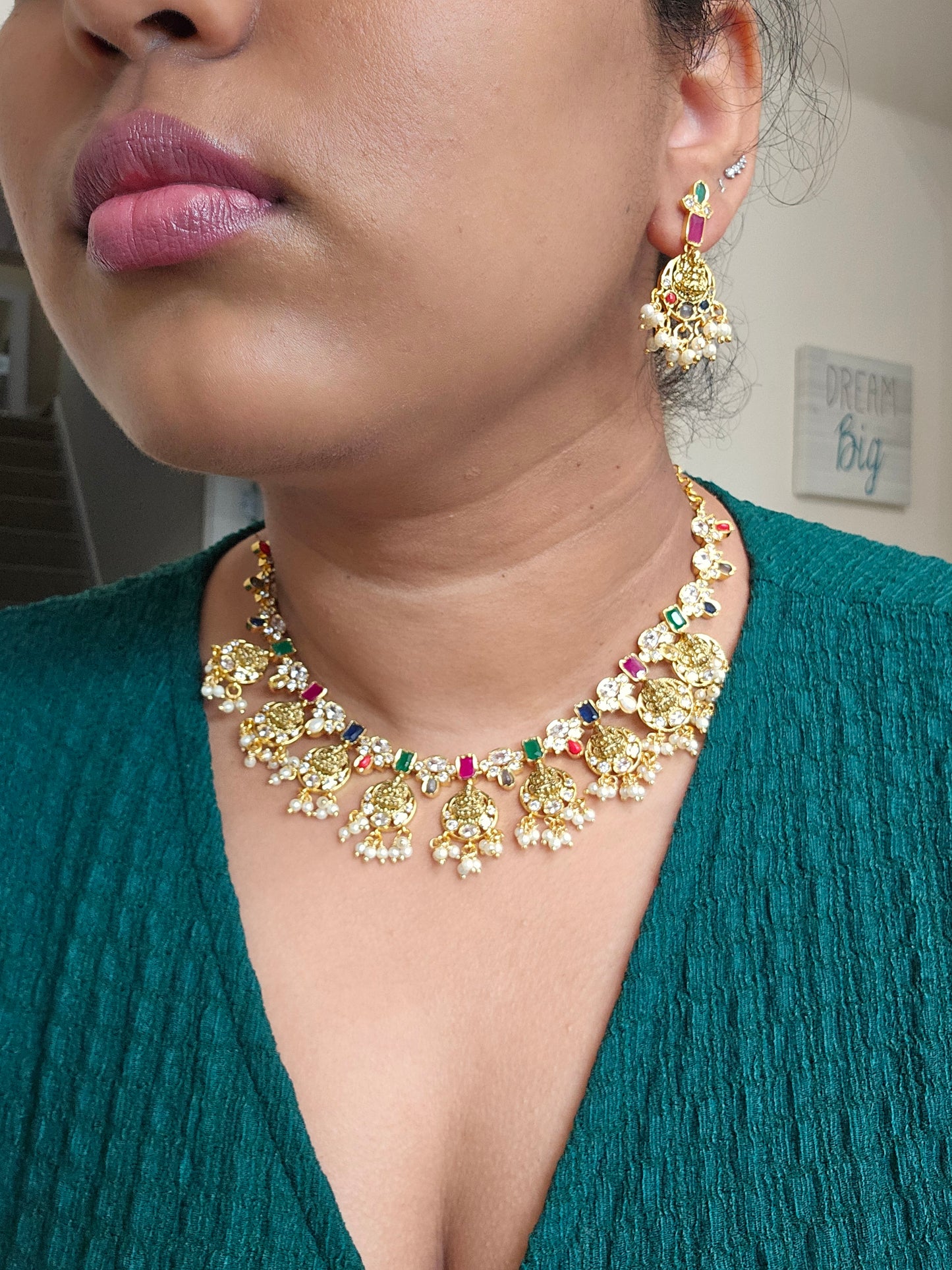 Kamala designer gold plated necklace set