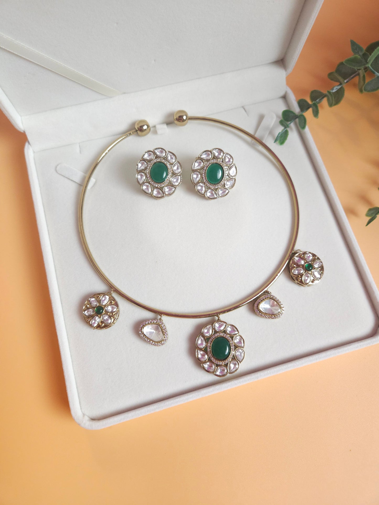 Aanshi polki hasli necklace setI