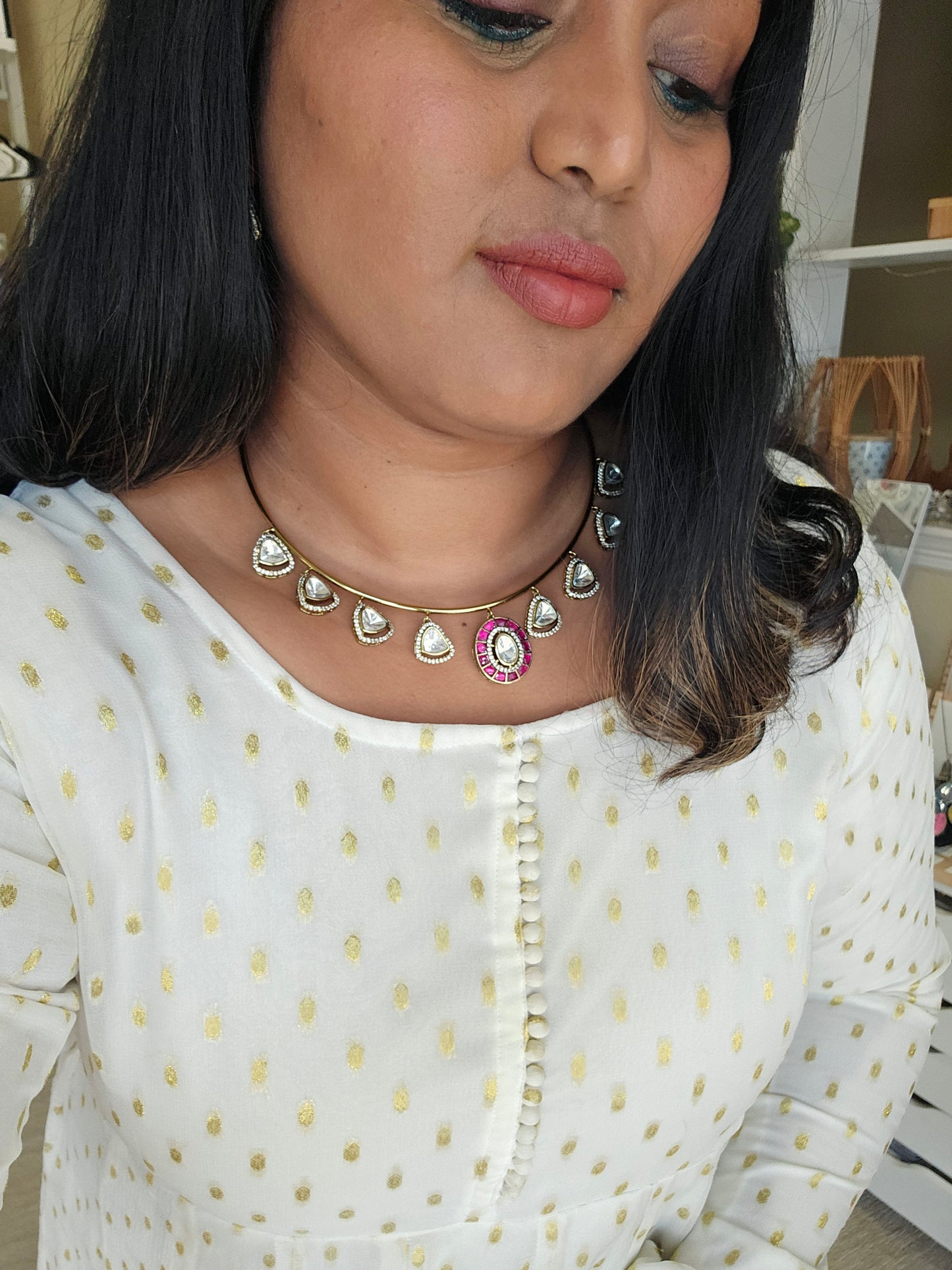 Aanshi polki hasli necklace setI