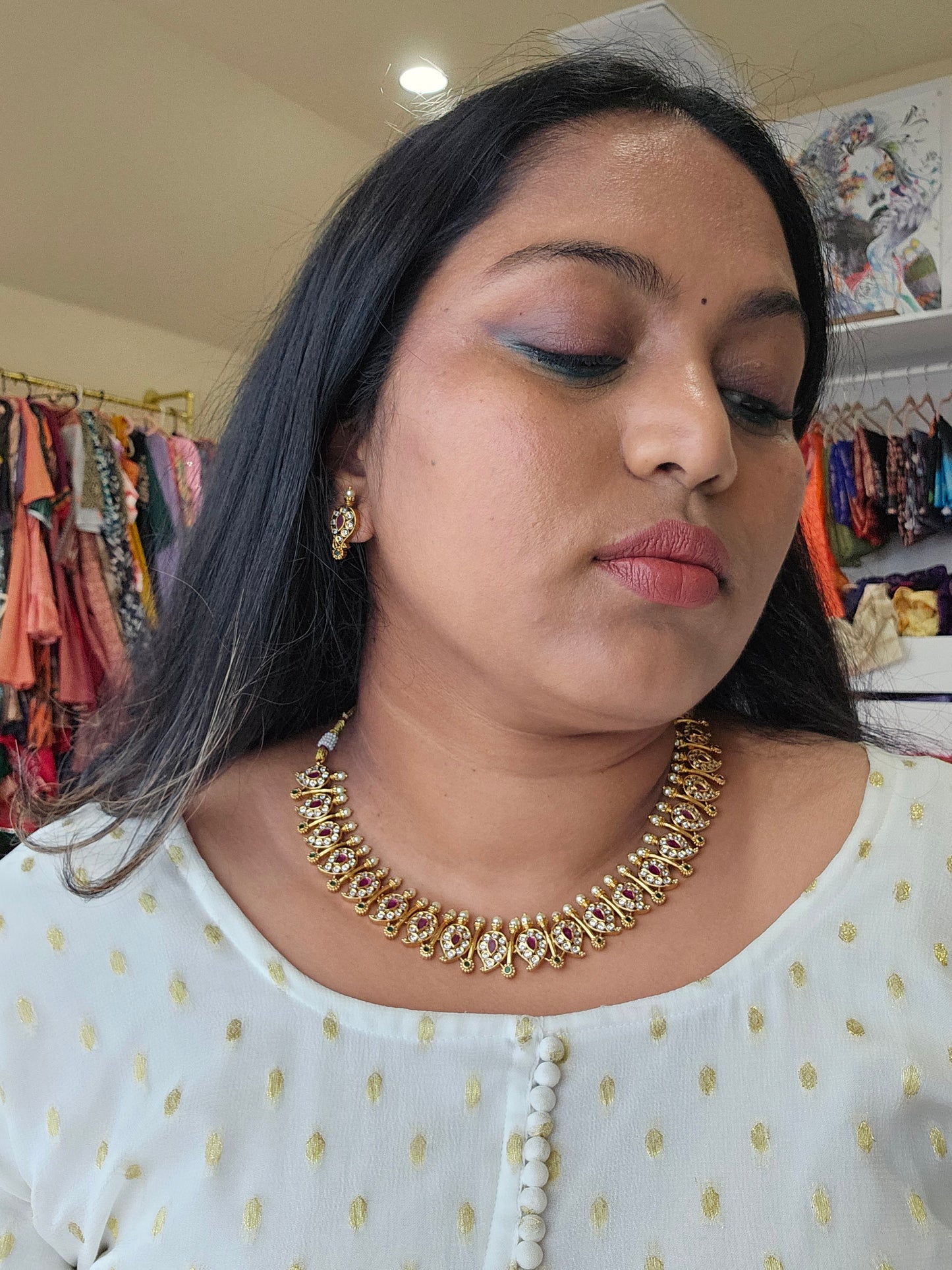 Bhani goldplated statement necklace set