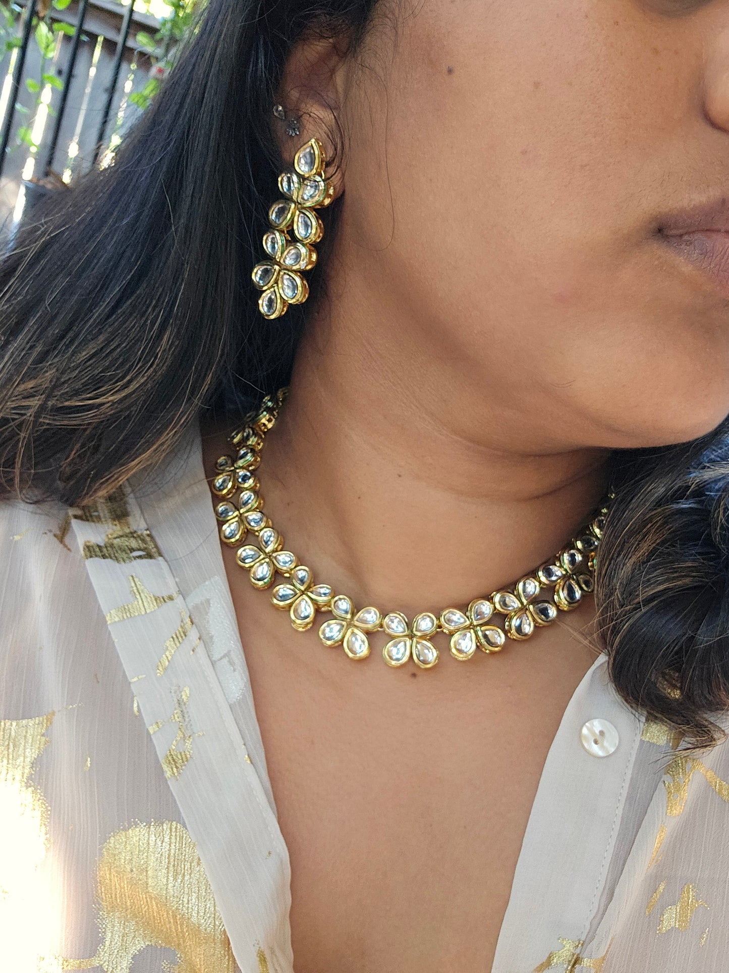 Arva kundan necklace set