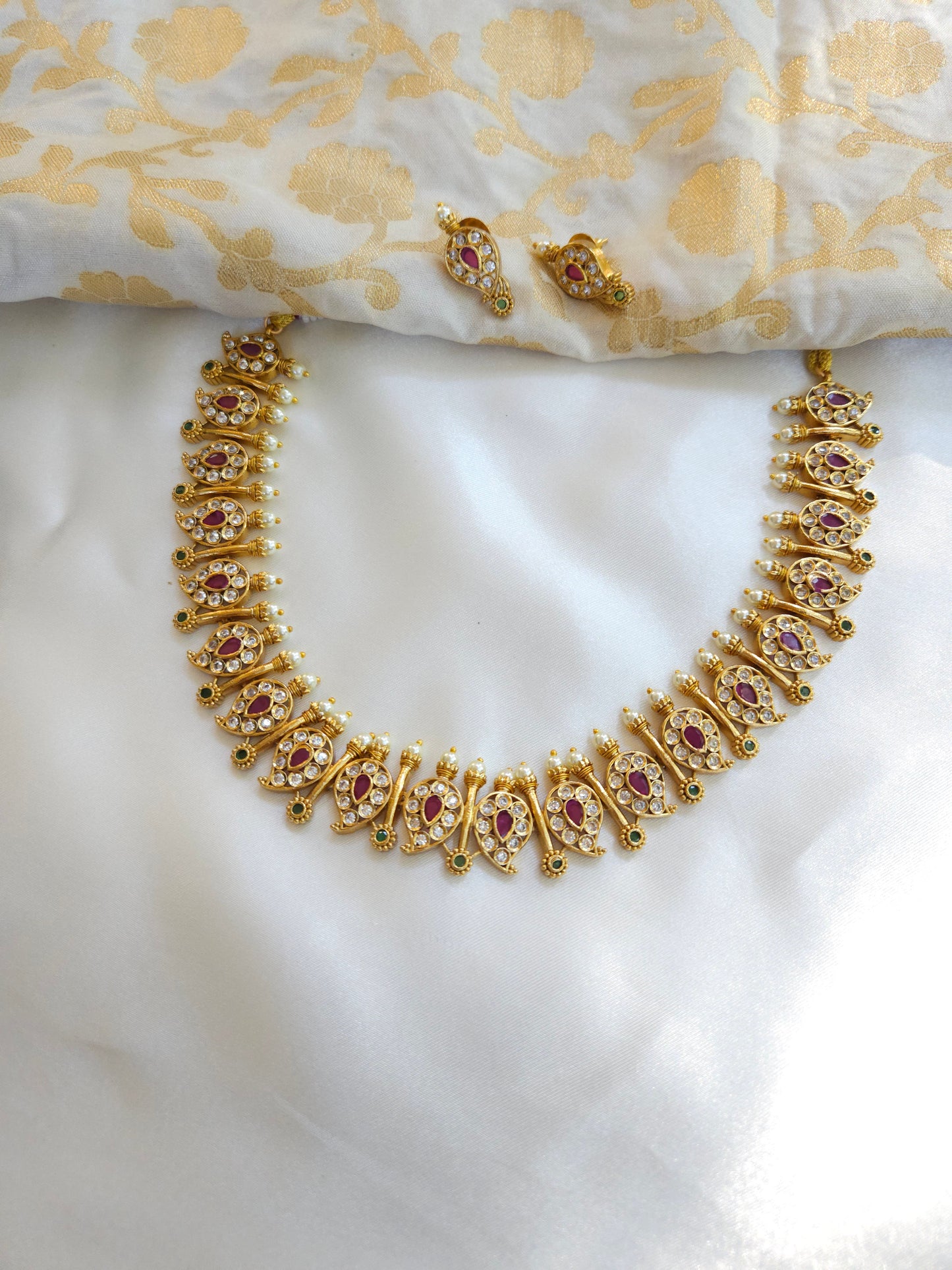 Bhani goldplated statement necklace set