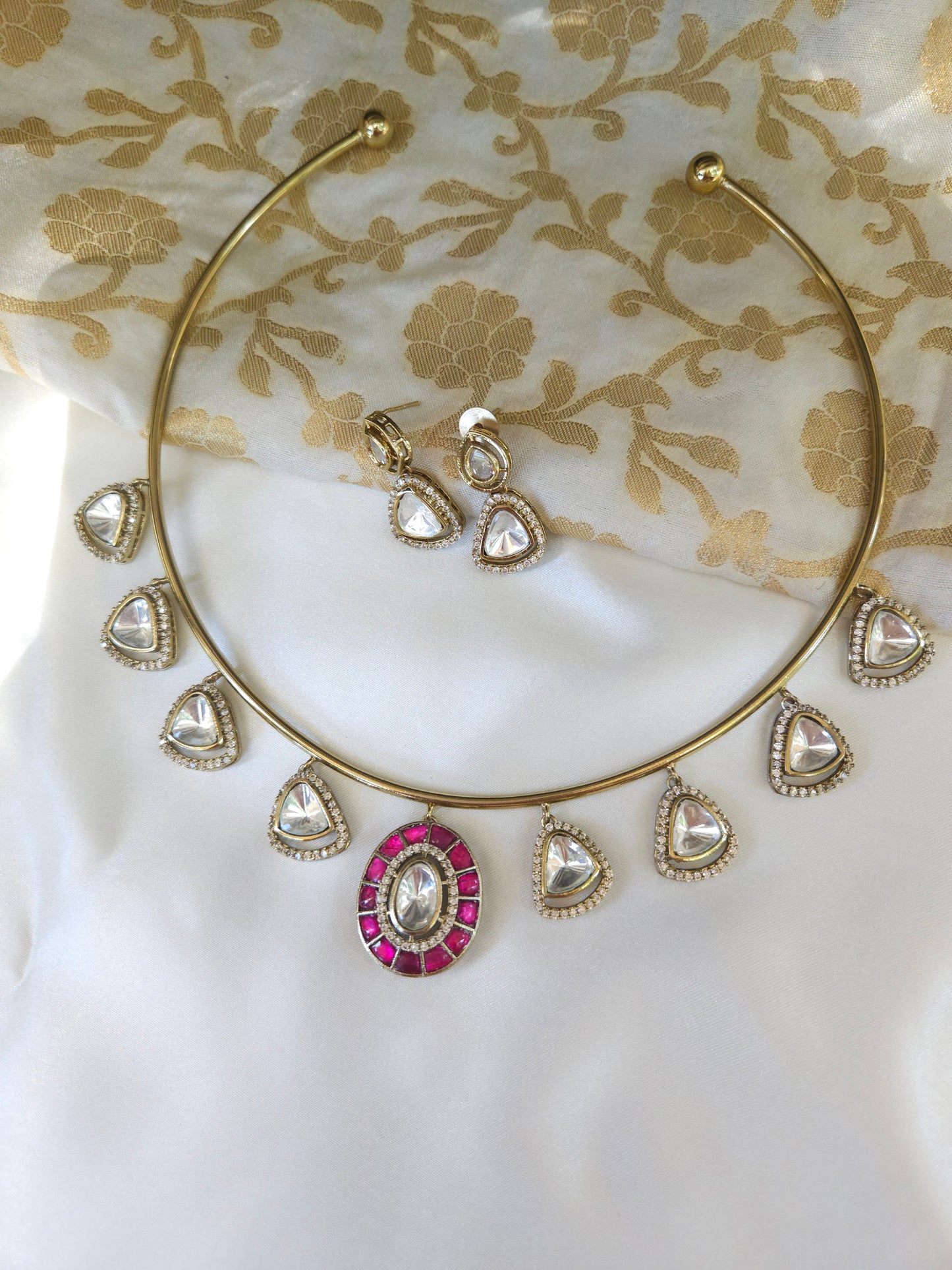 Aanshi polki hasli necklace setI