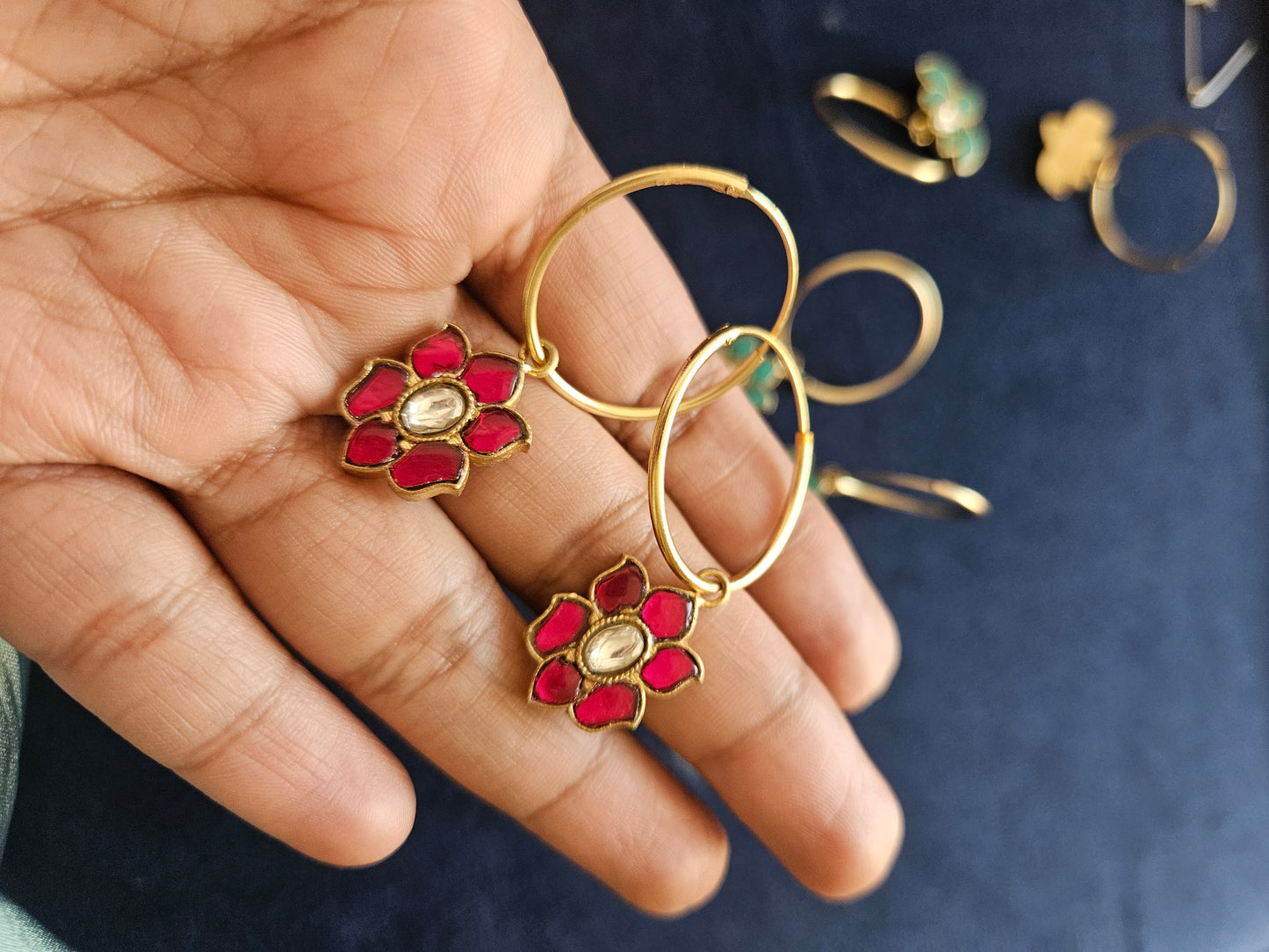 Aaria contemporary hoop earrings