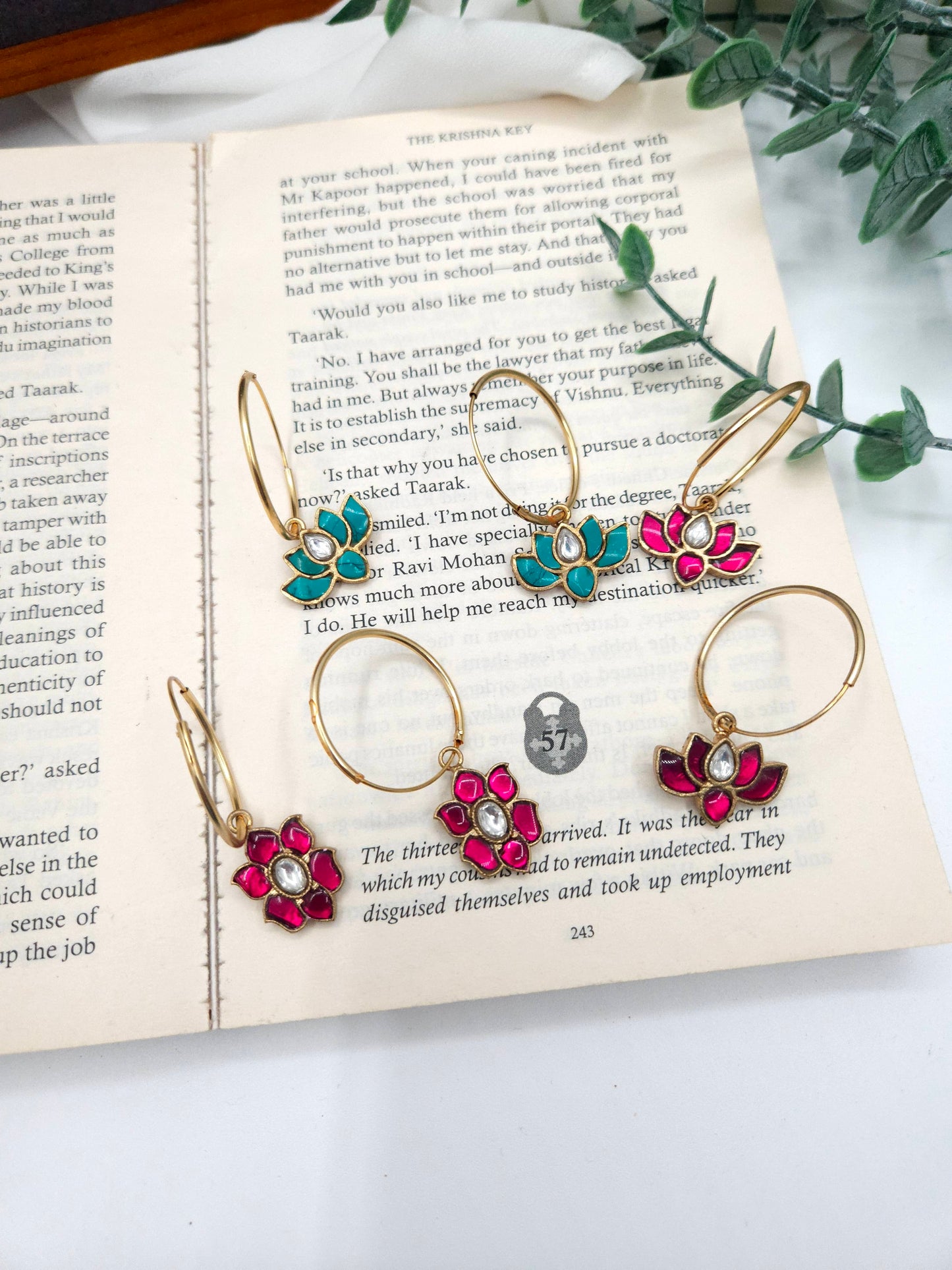 Aaria contemporary hoop earrings