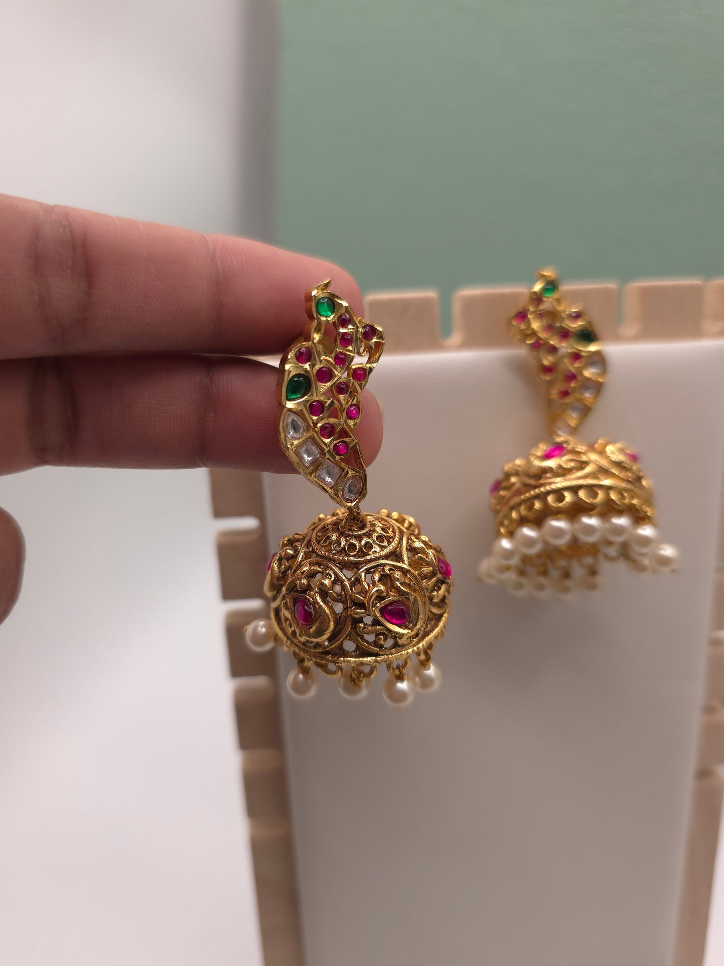 Nakshi goldplated stud earrings