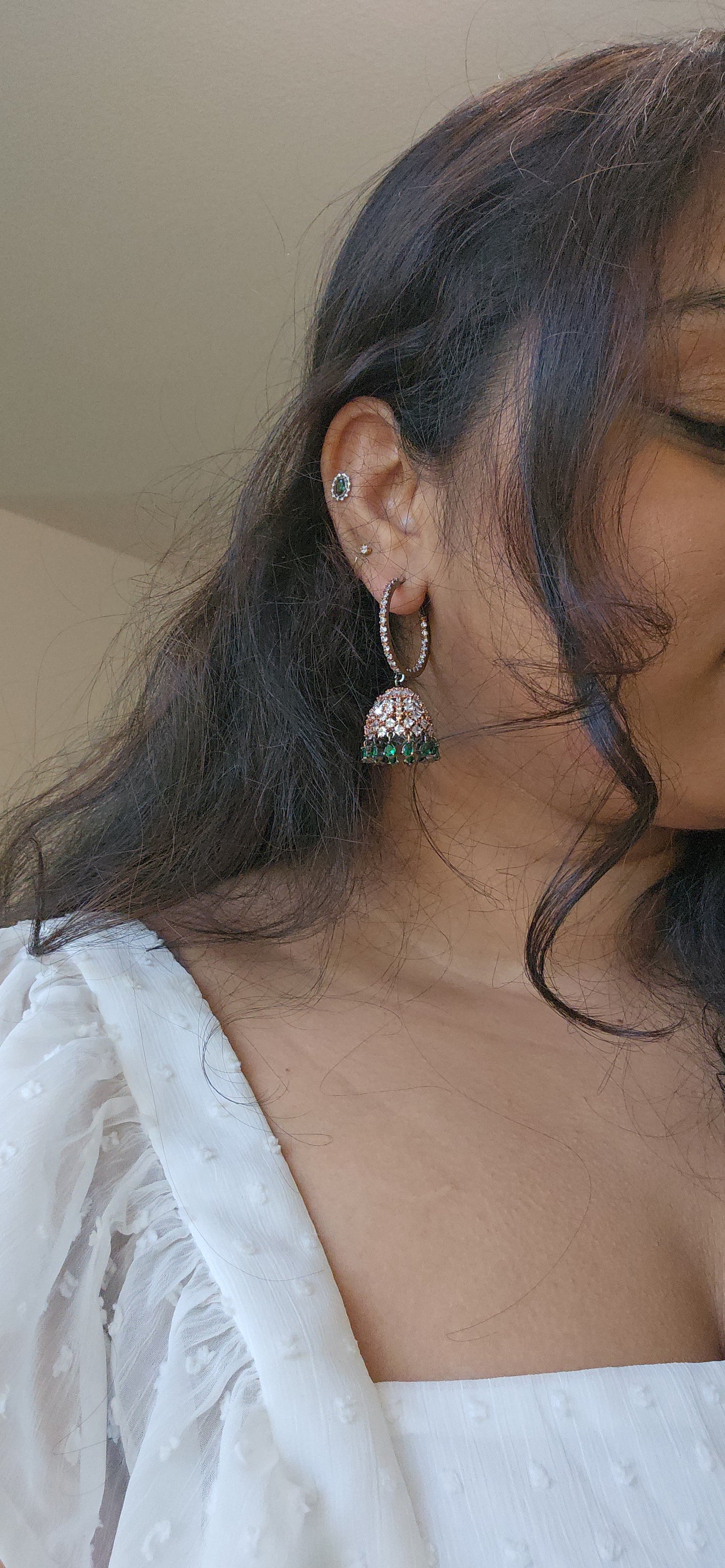 Mila cz hoop earrings