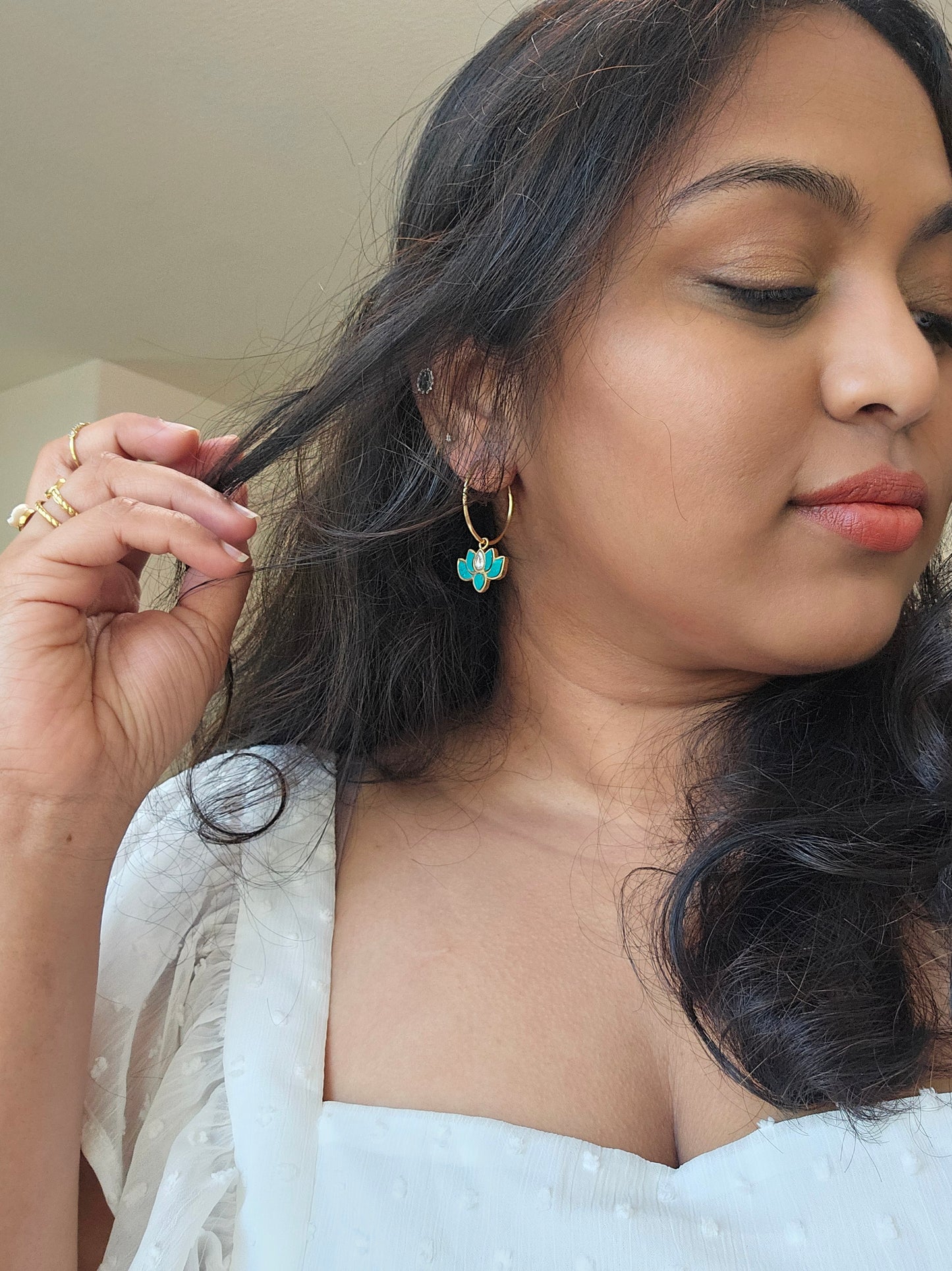 Aaria contemporary hoop earrings