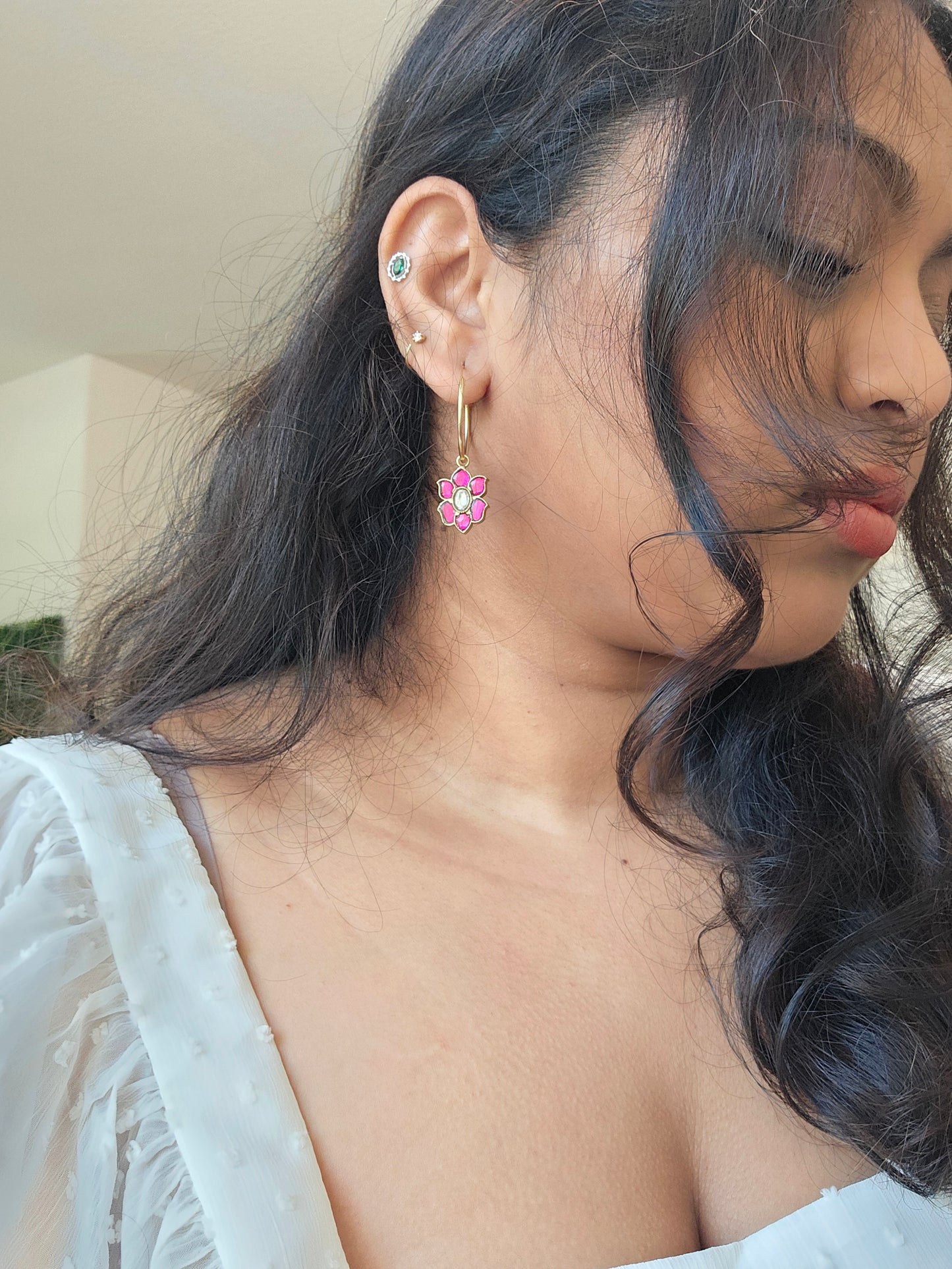 Aaria contemporary hoop earrings