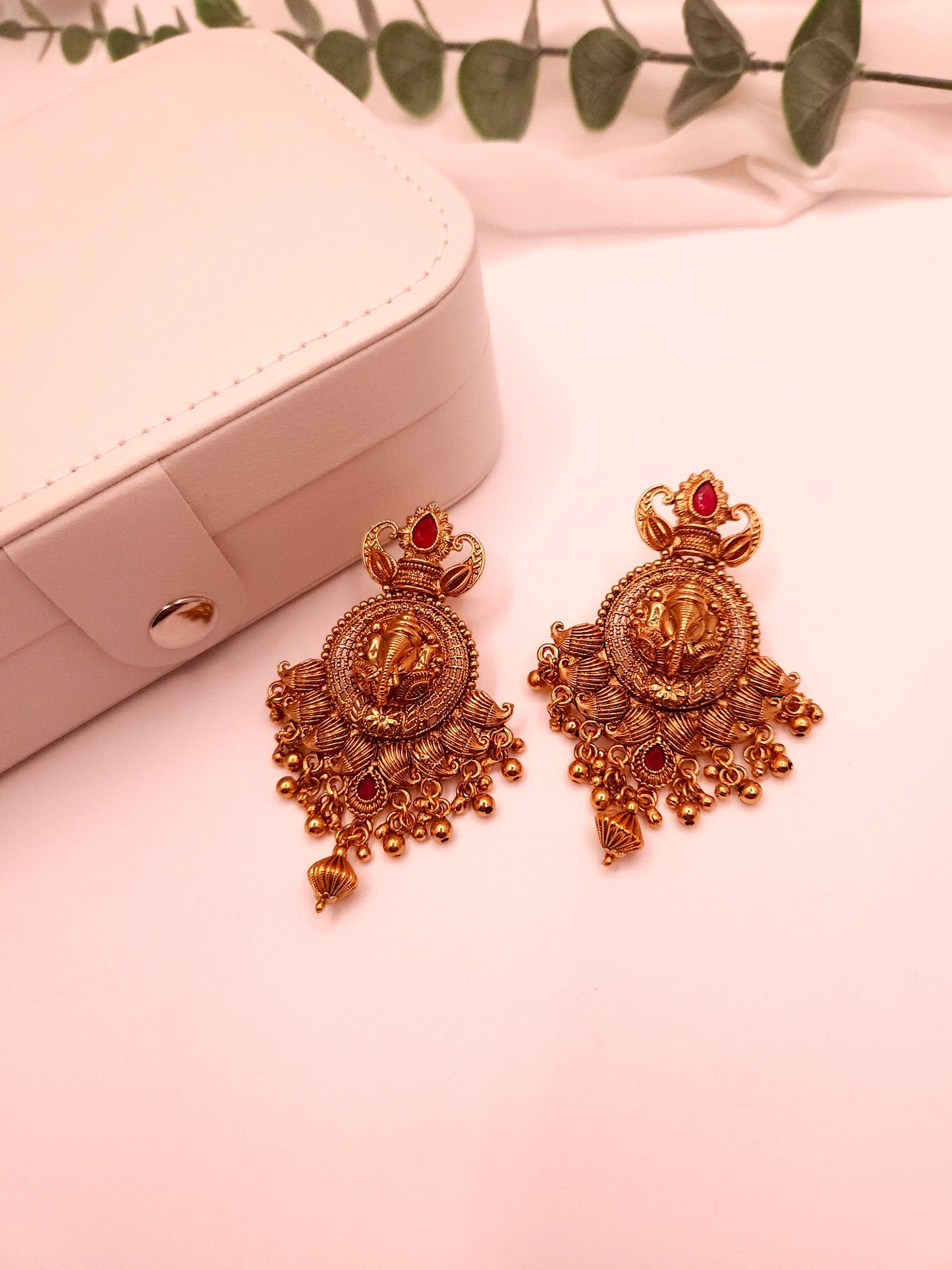 Goldplated one gram chandbali earrings