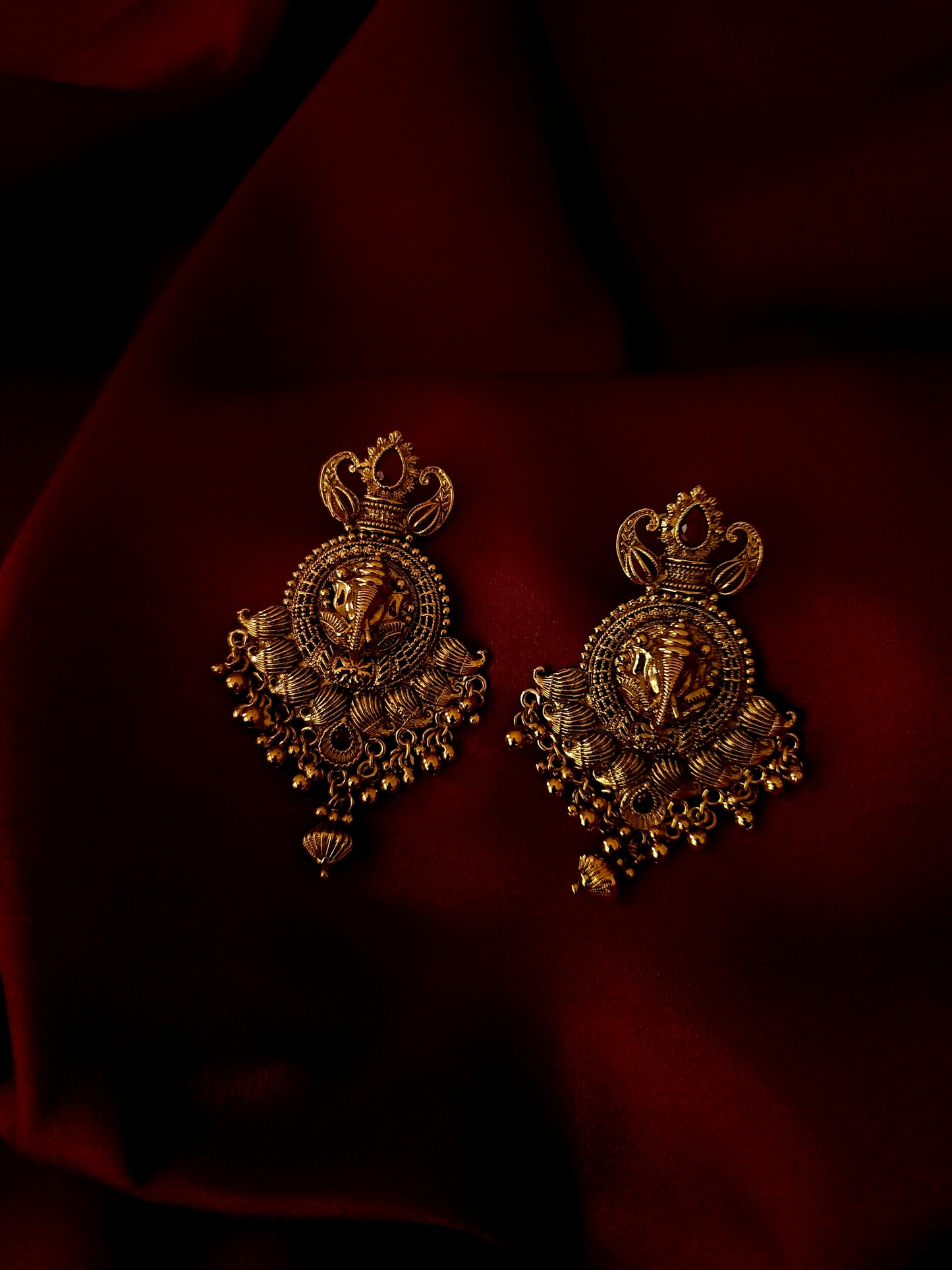 Goldplated one gram chandbali earrings
