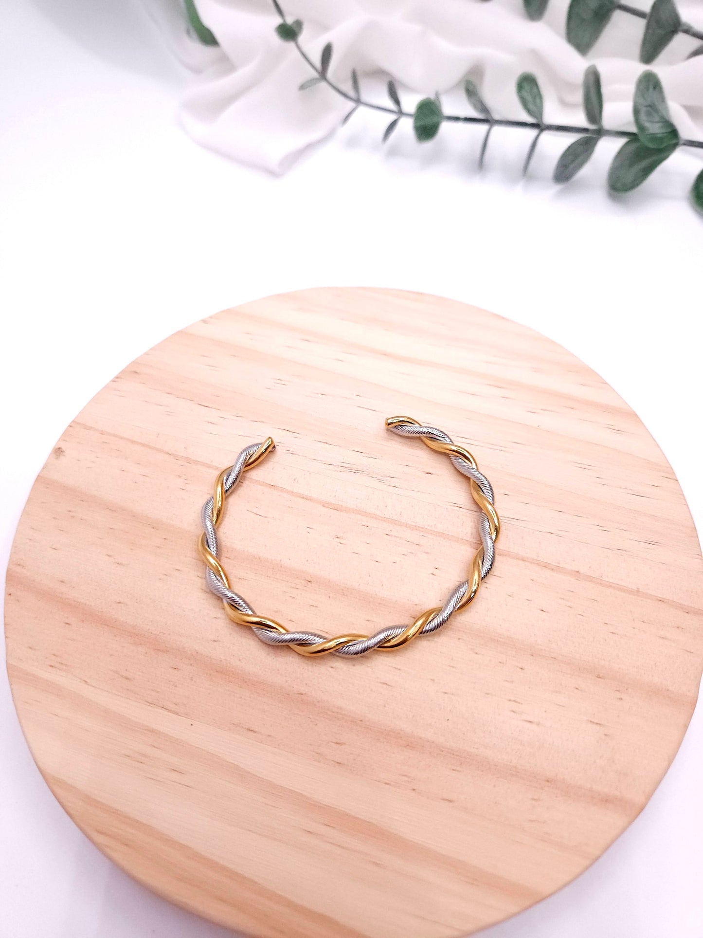 Dualtone Dainty Adjustable Bracelet bangle