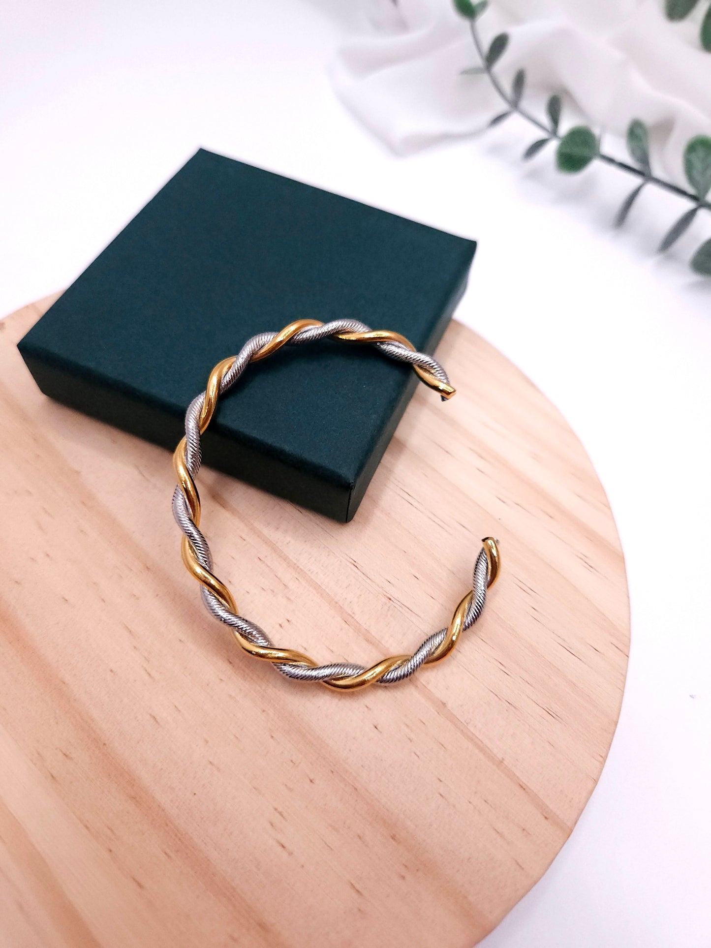 Dualtone Dainty Adjustable Bracelet bangle