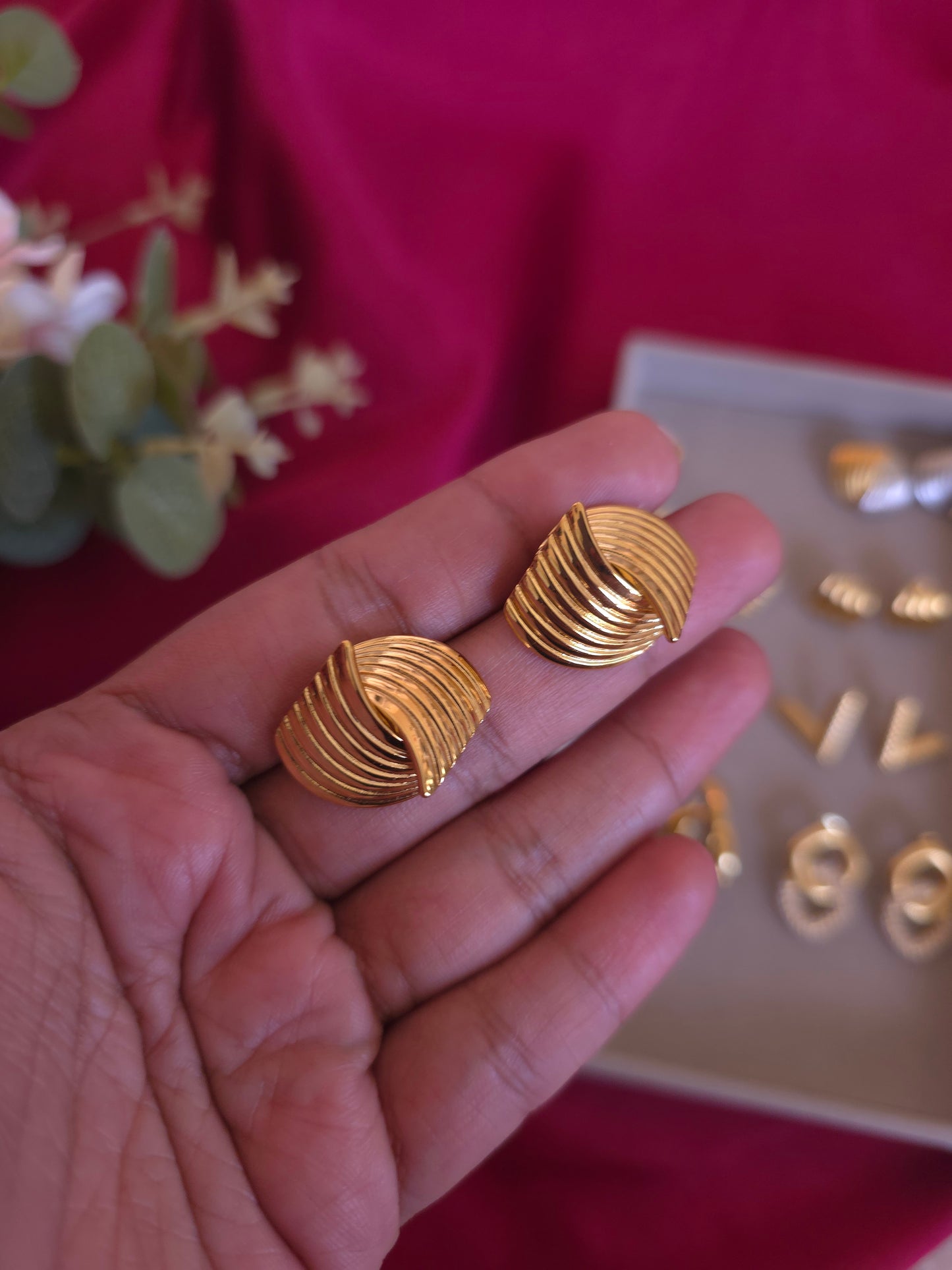Dualtone stainless steel earrings