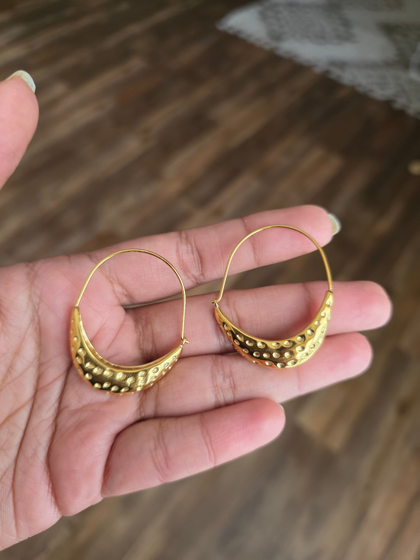 Ariana stainless contemporary hoop earrings collection