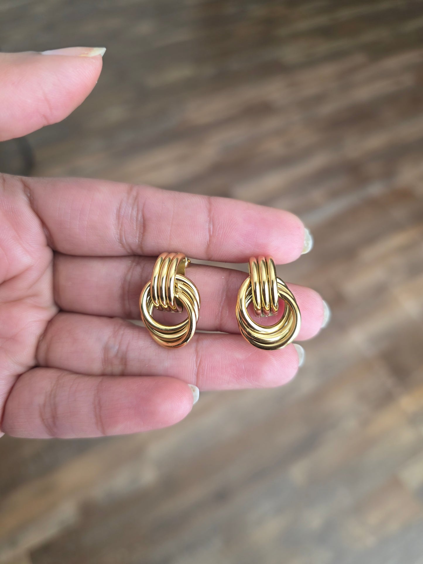 Ariana stainless contemporary hoop earrings collection