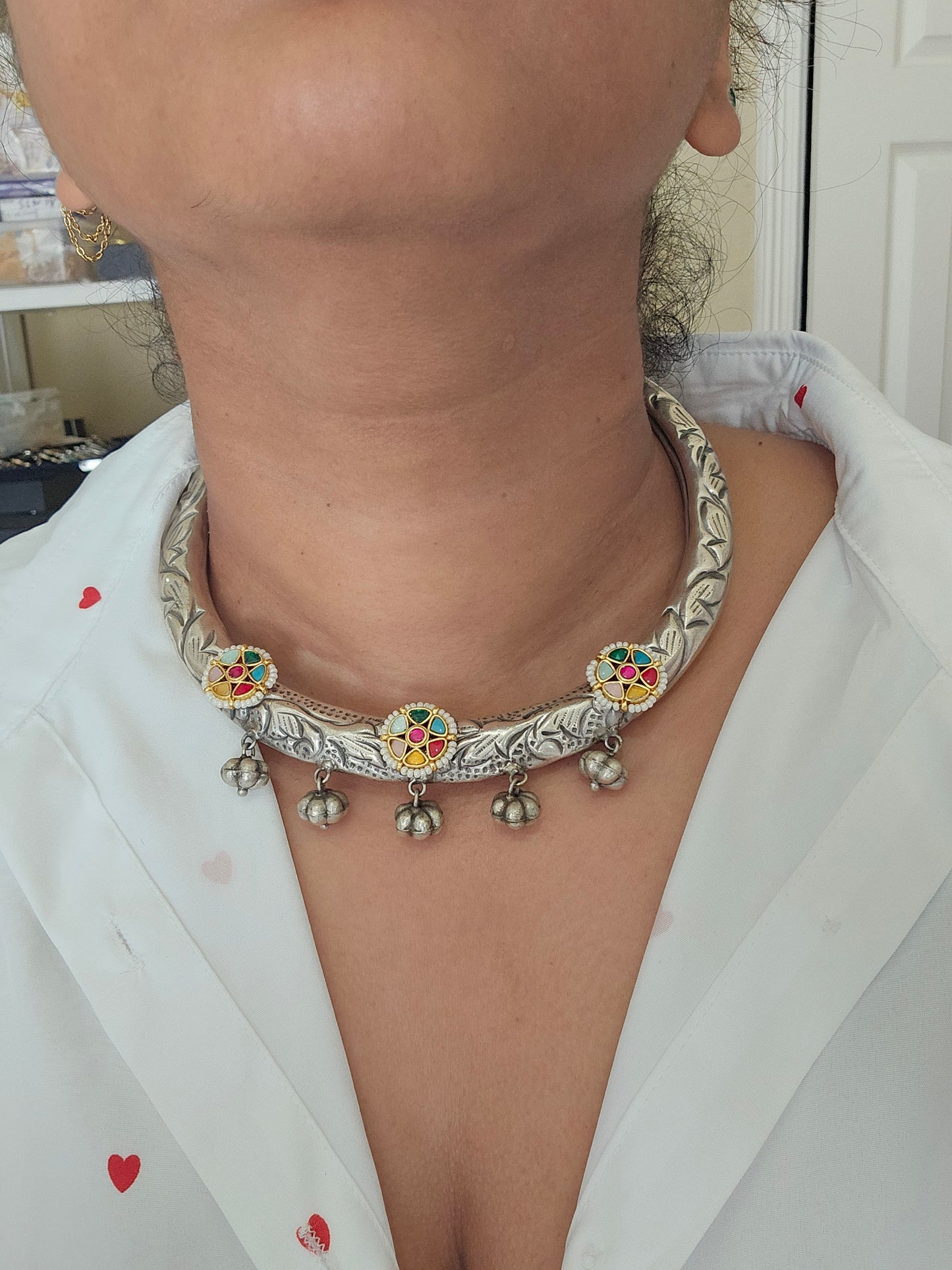 Achyutha fusion hasli necklace set