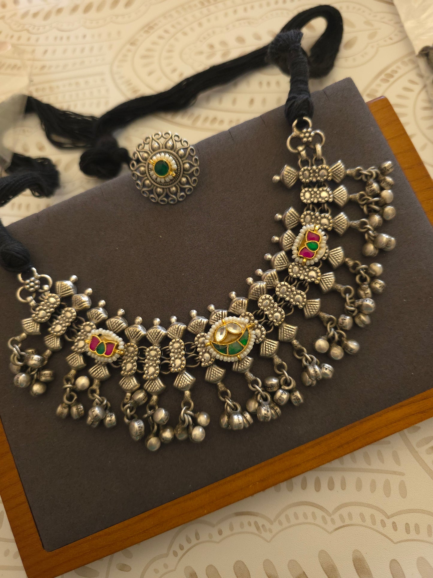 Achyutha fusion choker necklace set