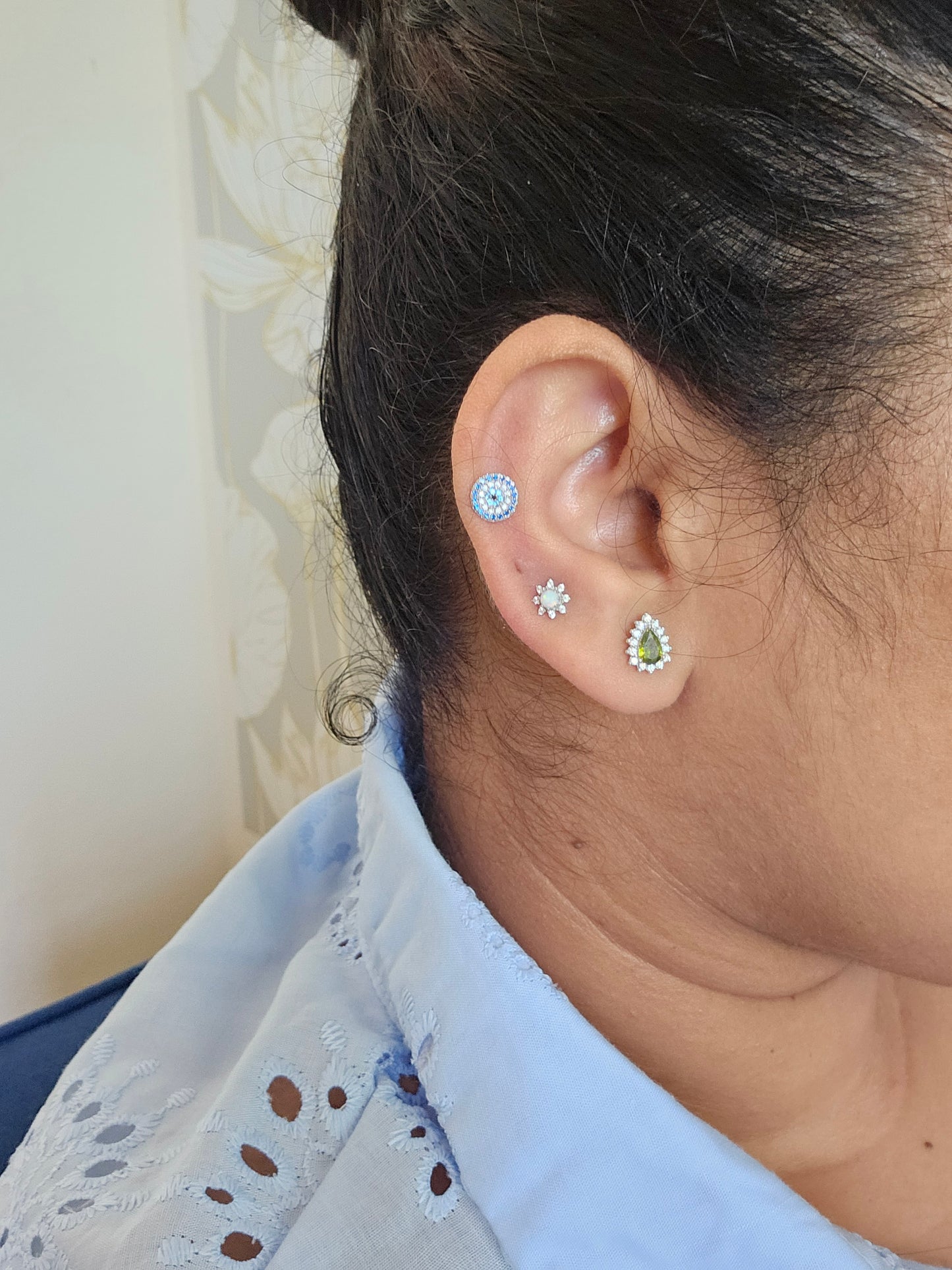 Small stud 925 silver earrings