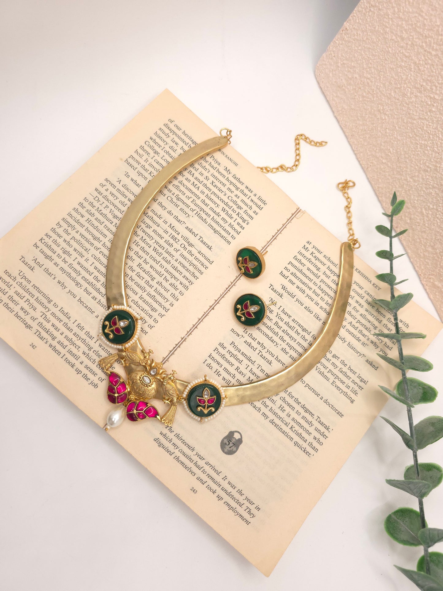 Alicia fusion polki hasli necklace set