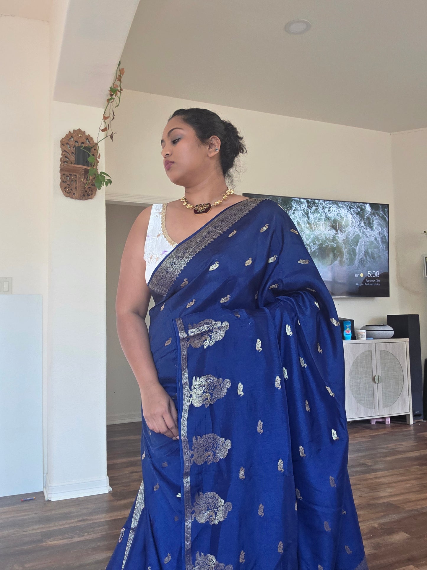 Victorian silk saree