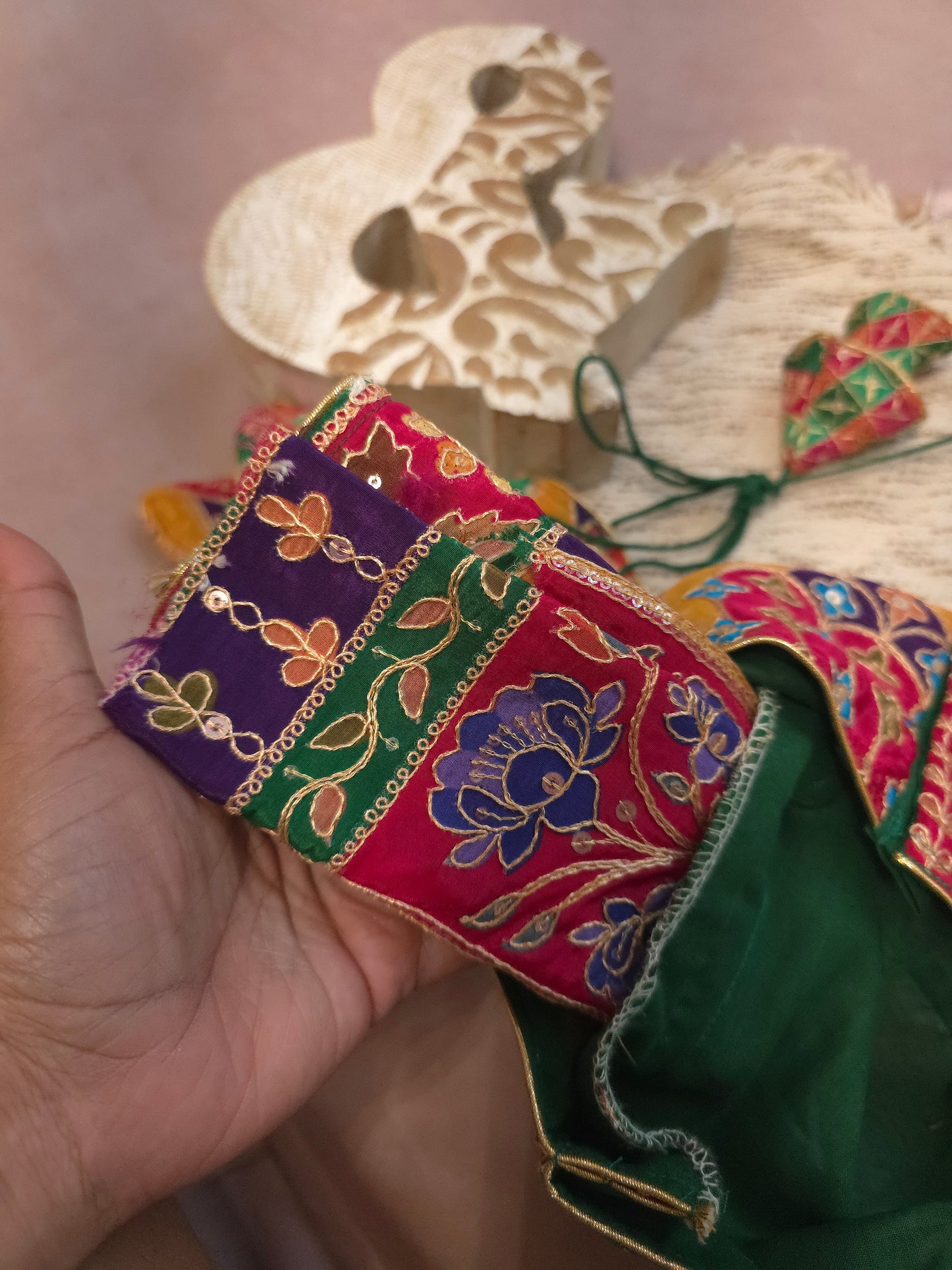 Black Embroidered sleeveless Blouse