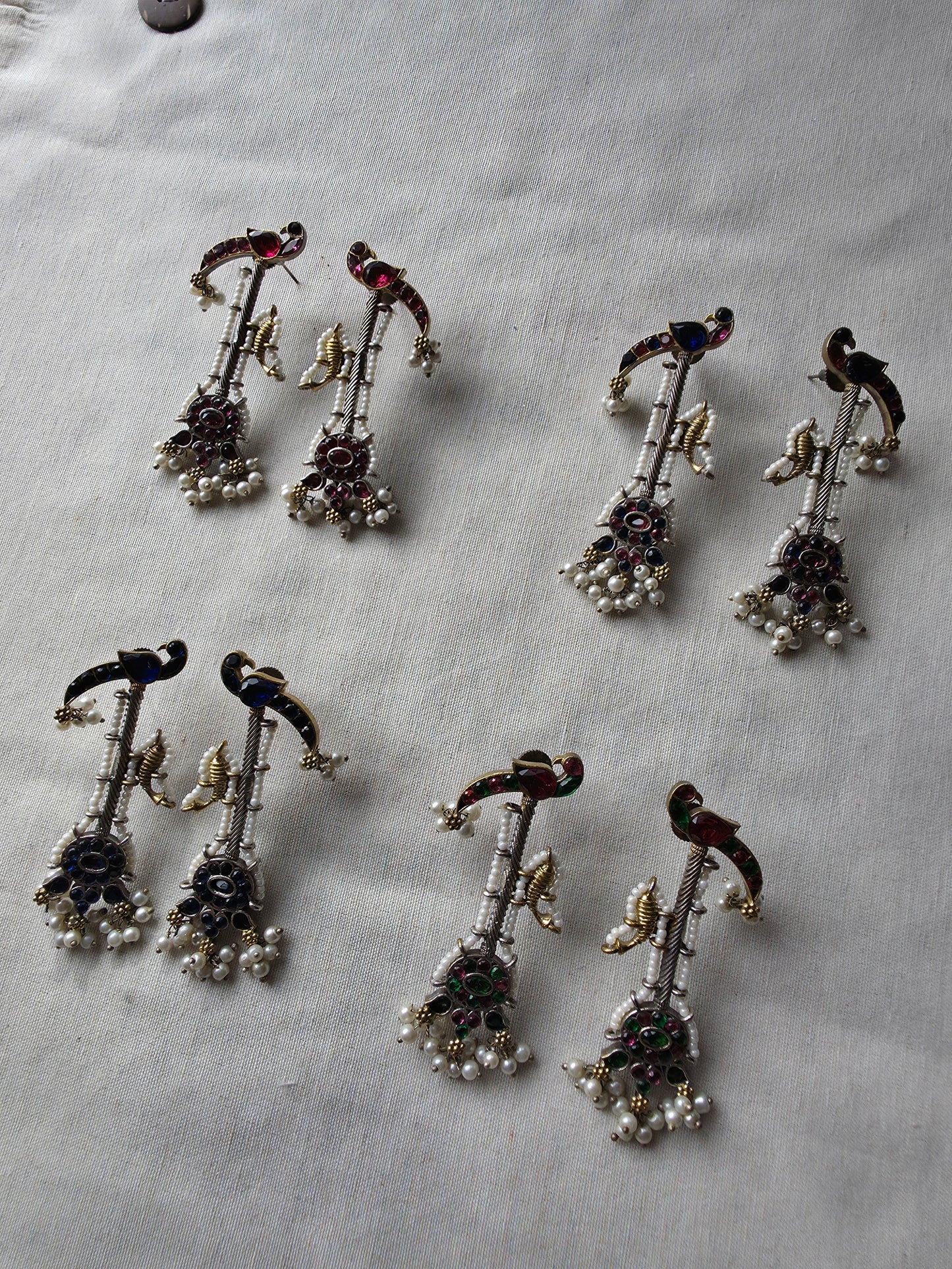 Peacock dualtone earrings | Ethnic earrings
