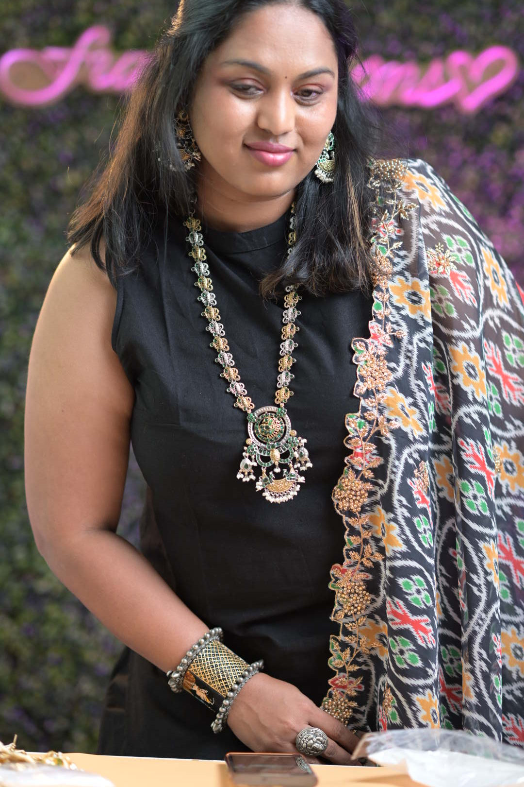 Aarna dualtone handmade necklace set