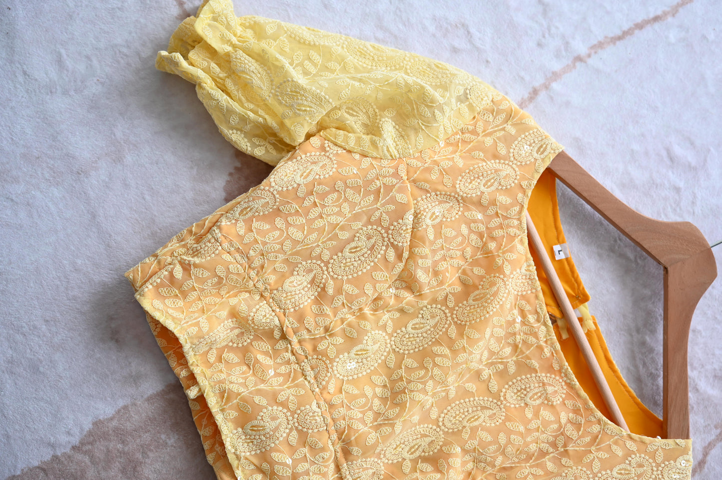 Georgette chikankari blouse