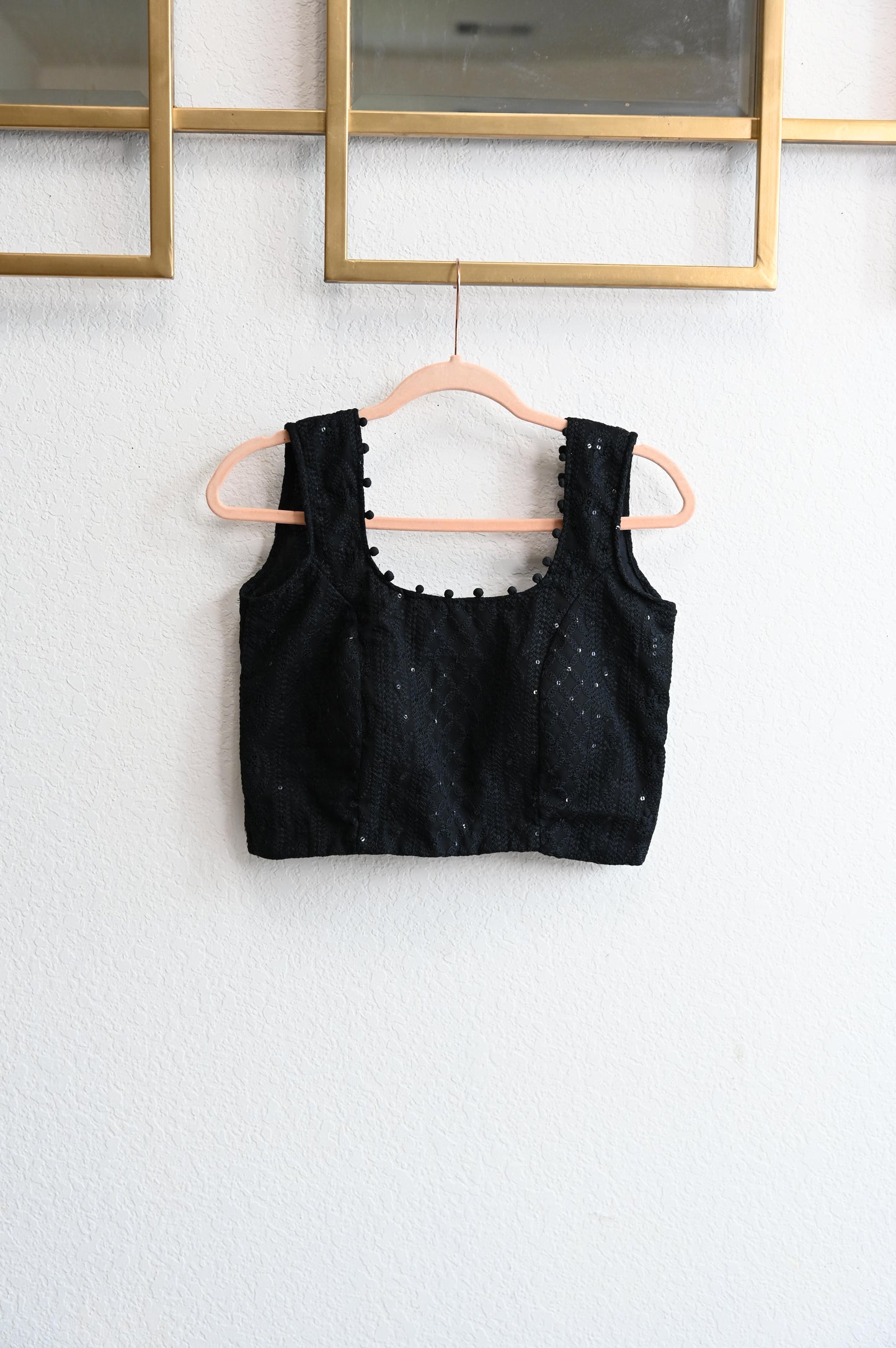 Chikankari crop top blouse