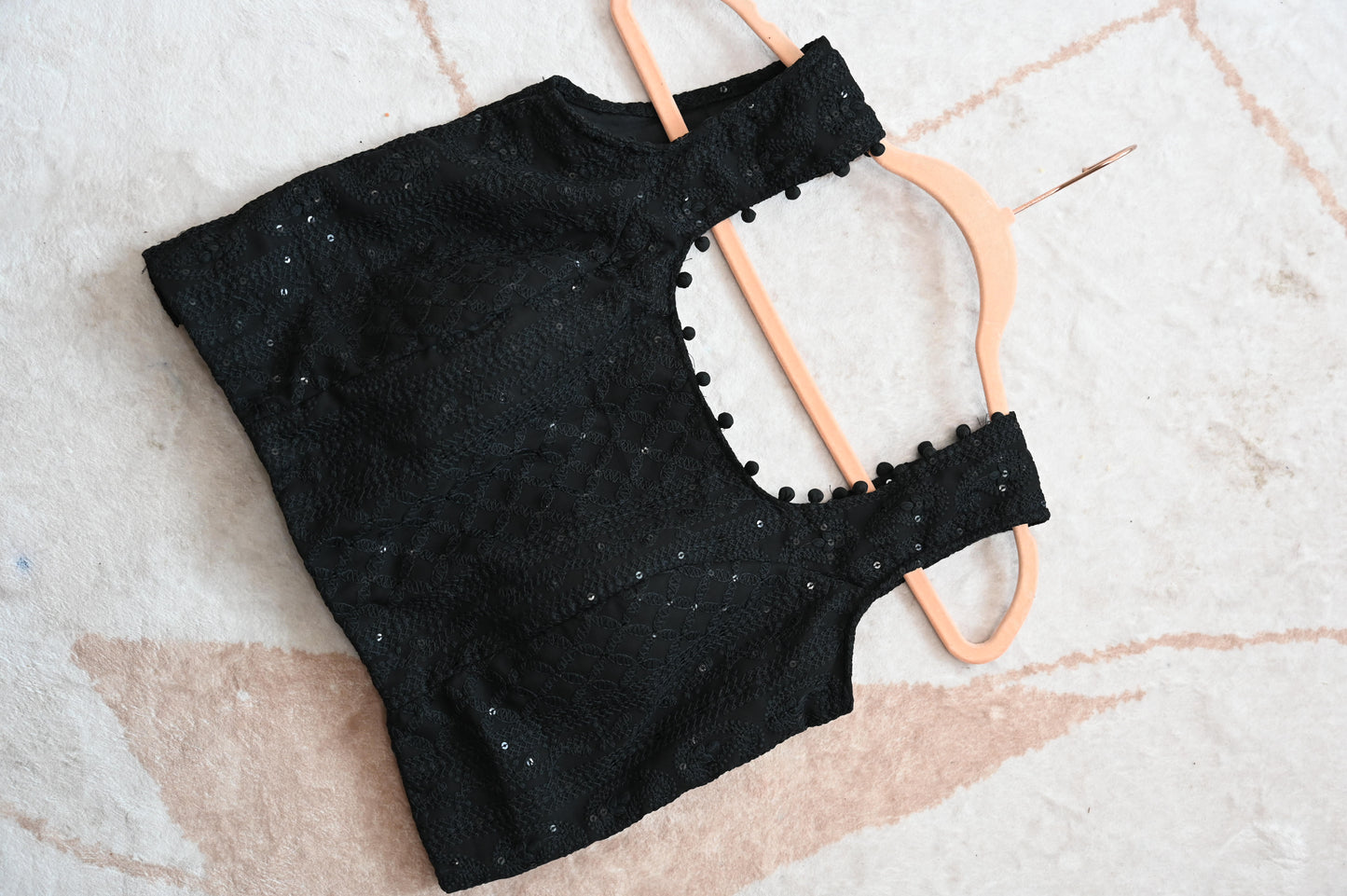 Chikankari crop top blouse
