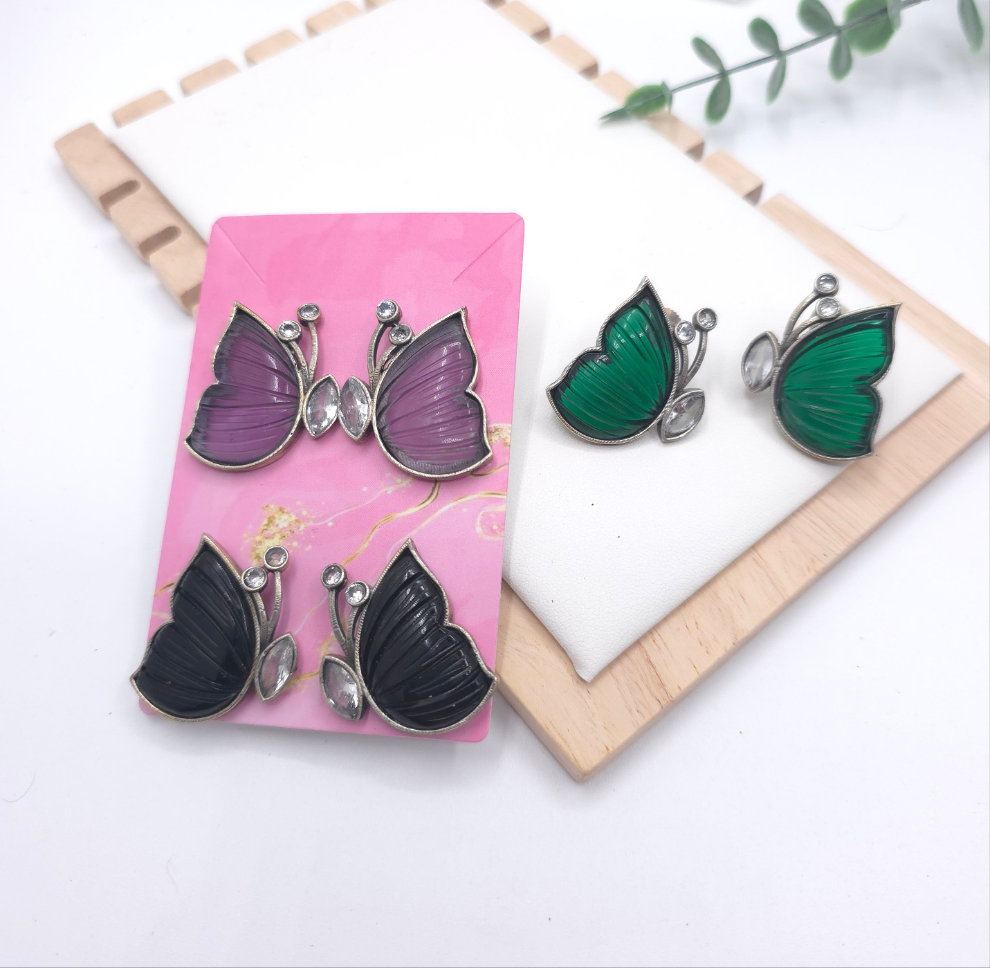 Butterfly stud earrings