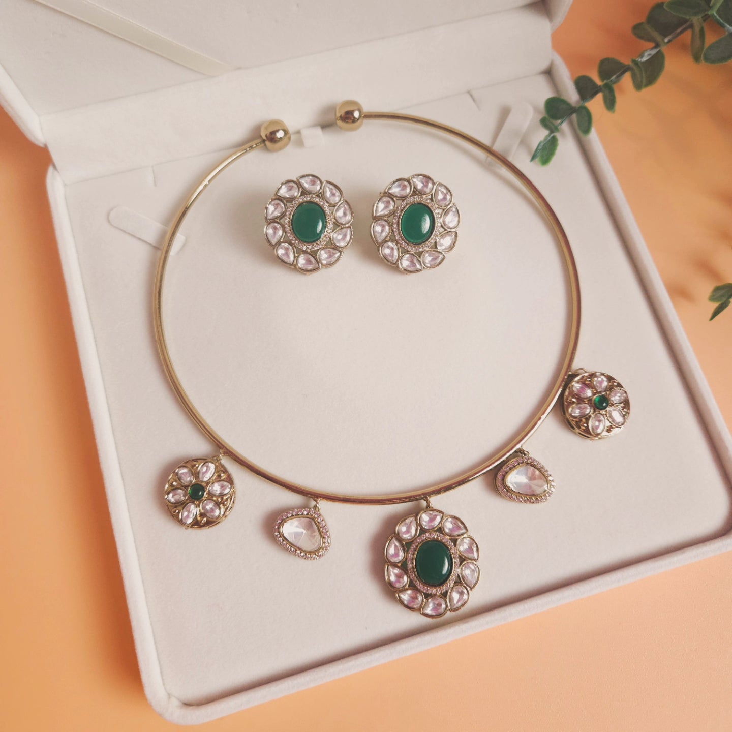 Aanshi polki hasli necklace setI