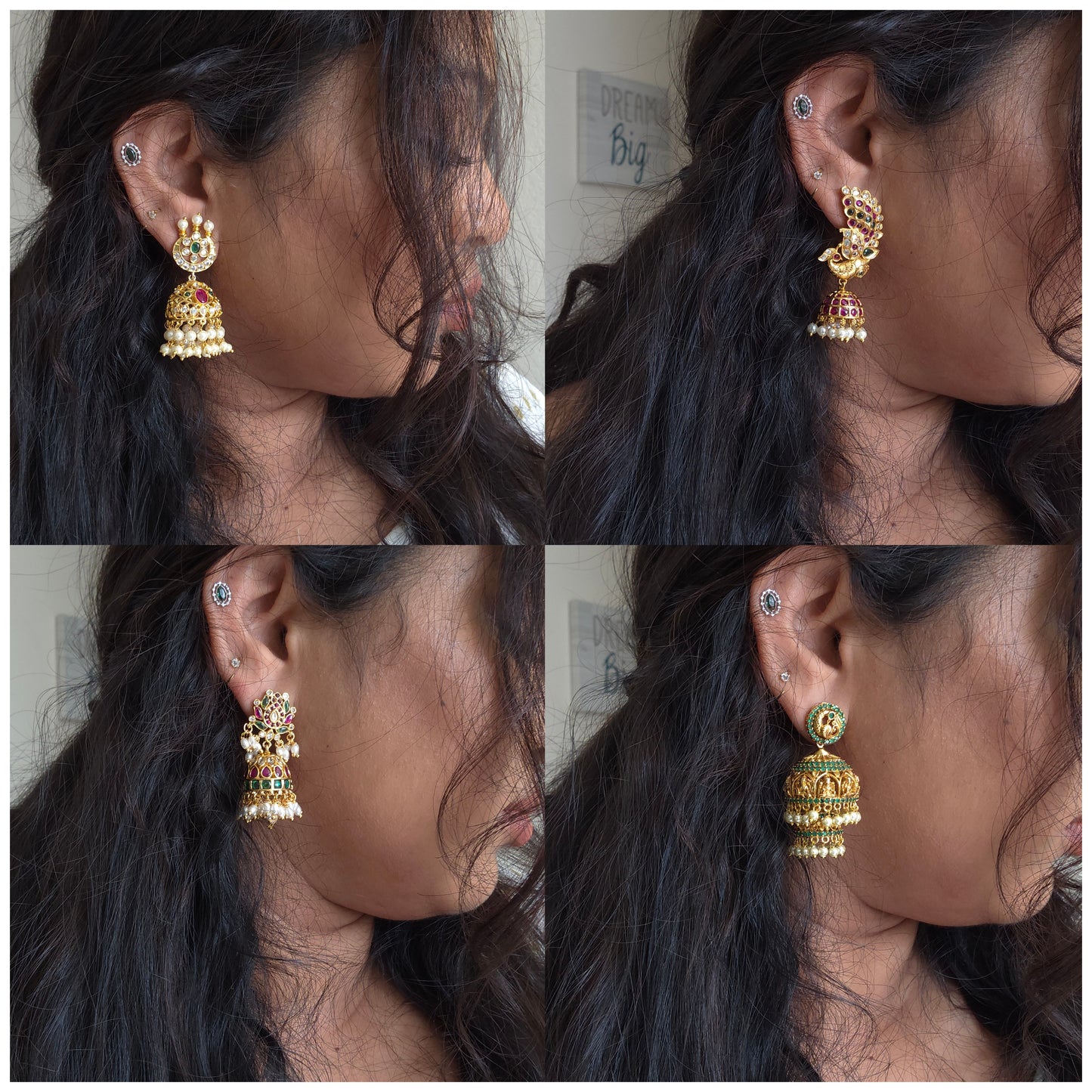 Bramara jhumka earrings
